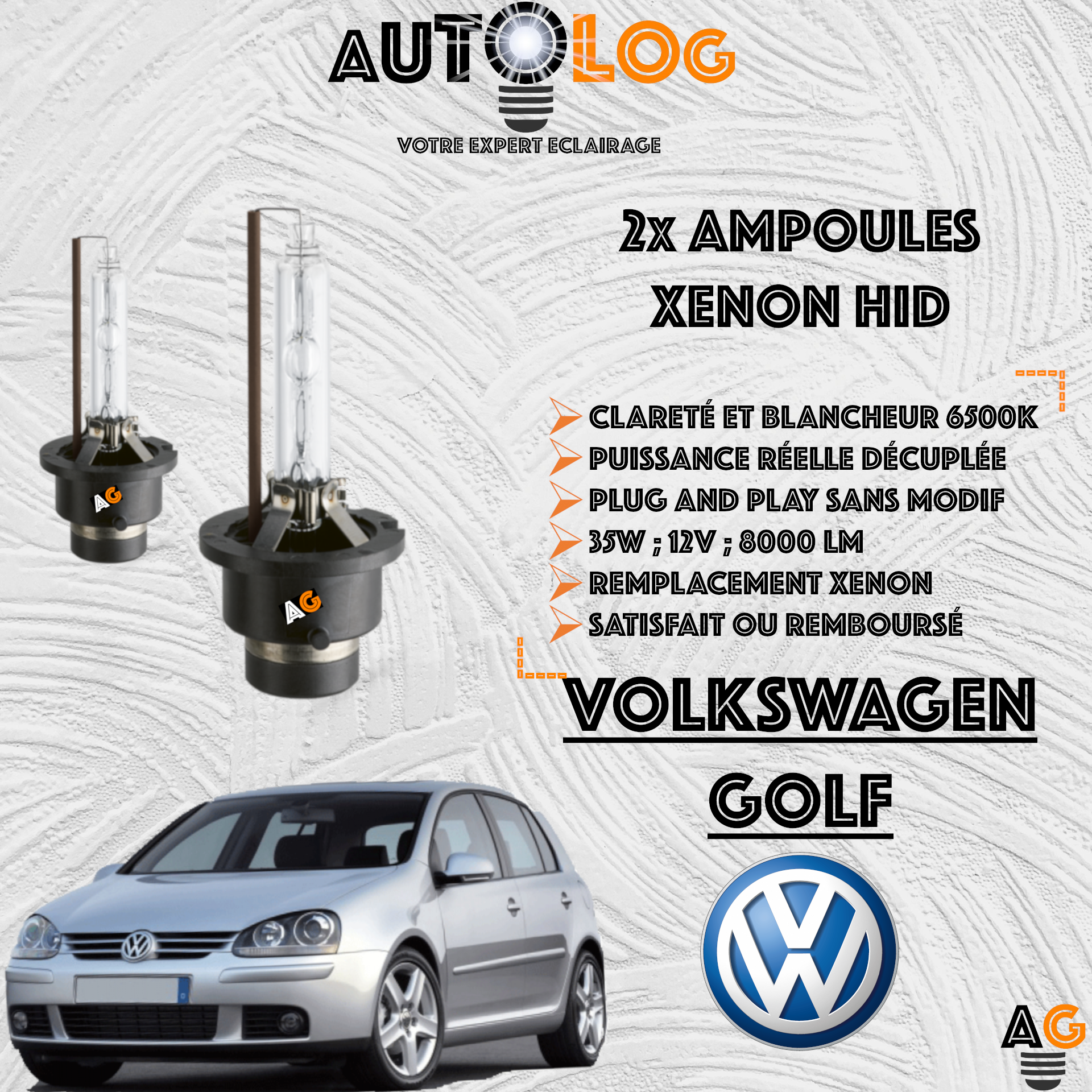 KIT AMPOULE HID XÉNON VOLKSWAGEN GOLF V