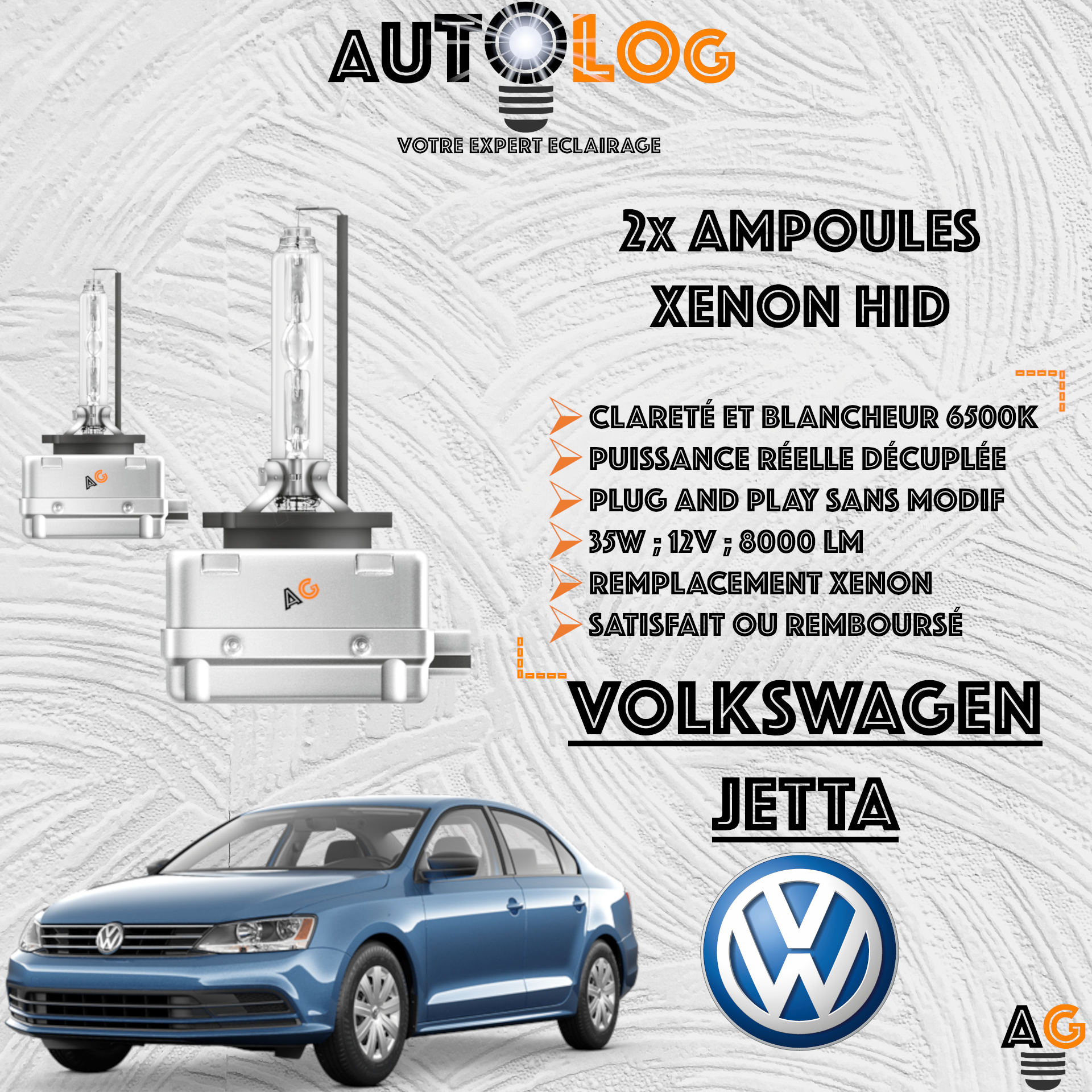KIT AMPOULE HID XÉNON VOLKSWAGEN JETTA