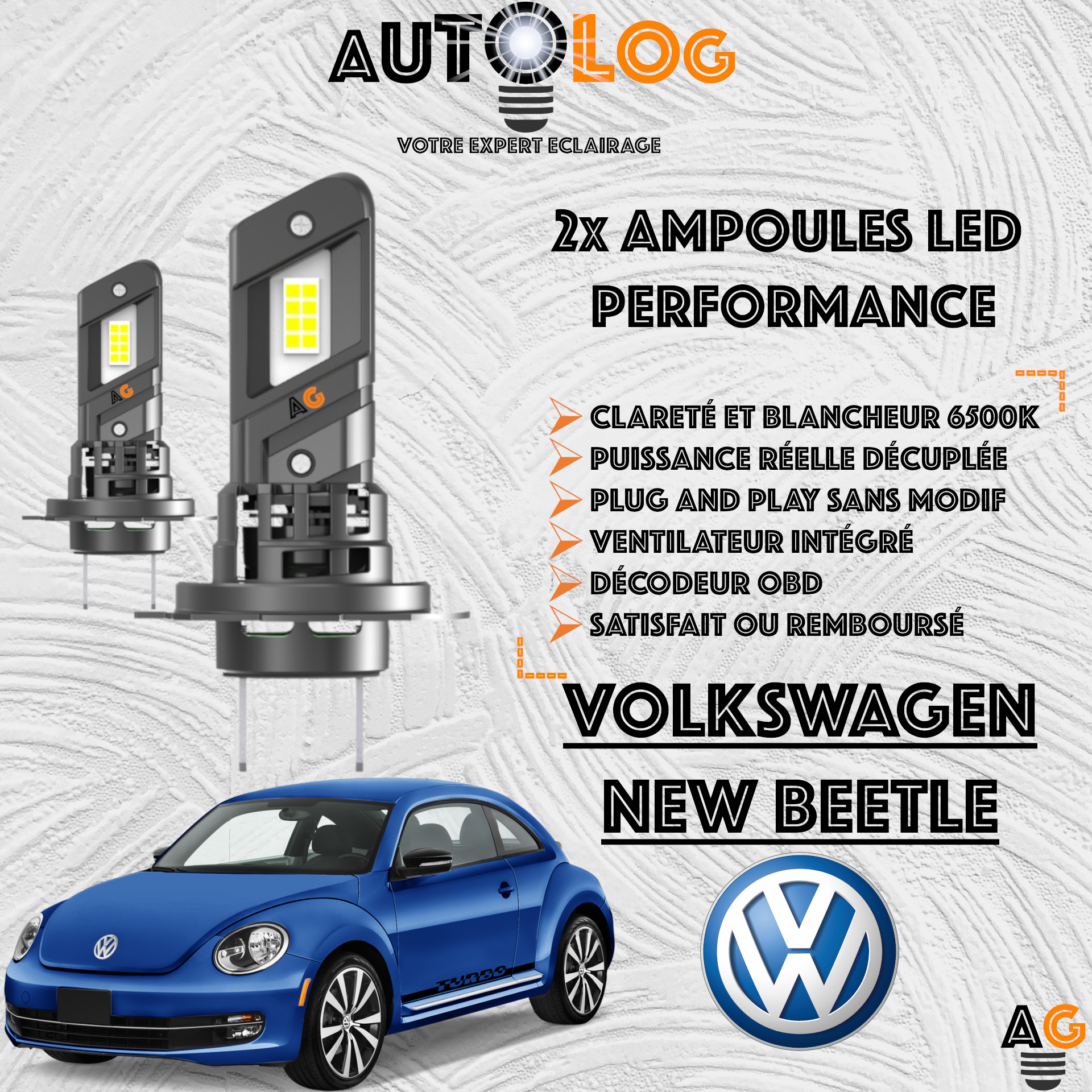 KIT AMPOULE LED VOLKSWAGEN NEW BEETLE