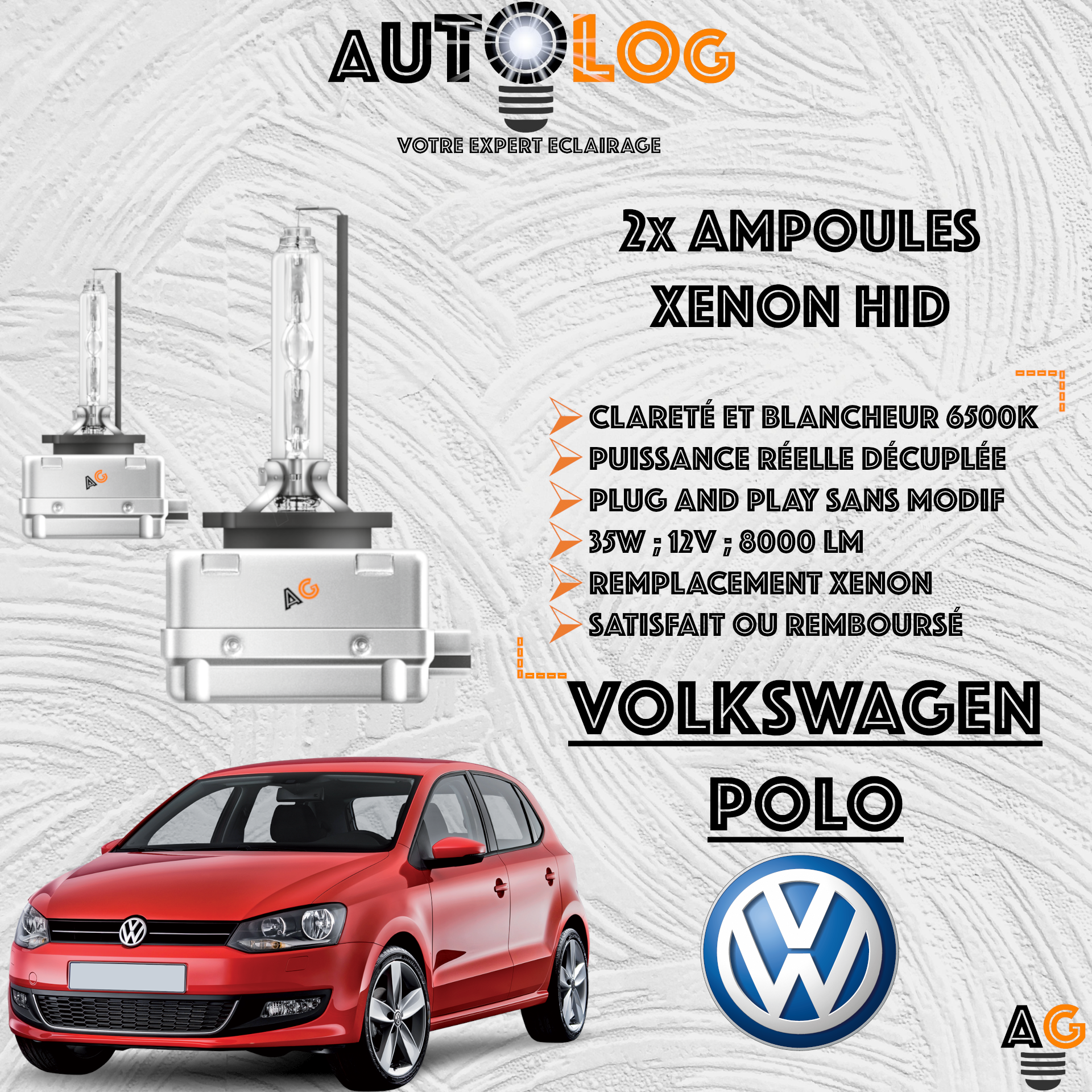 KIT AMPOULE HID XÉNON VOLKSWAGEN POLO
