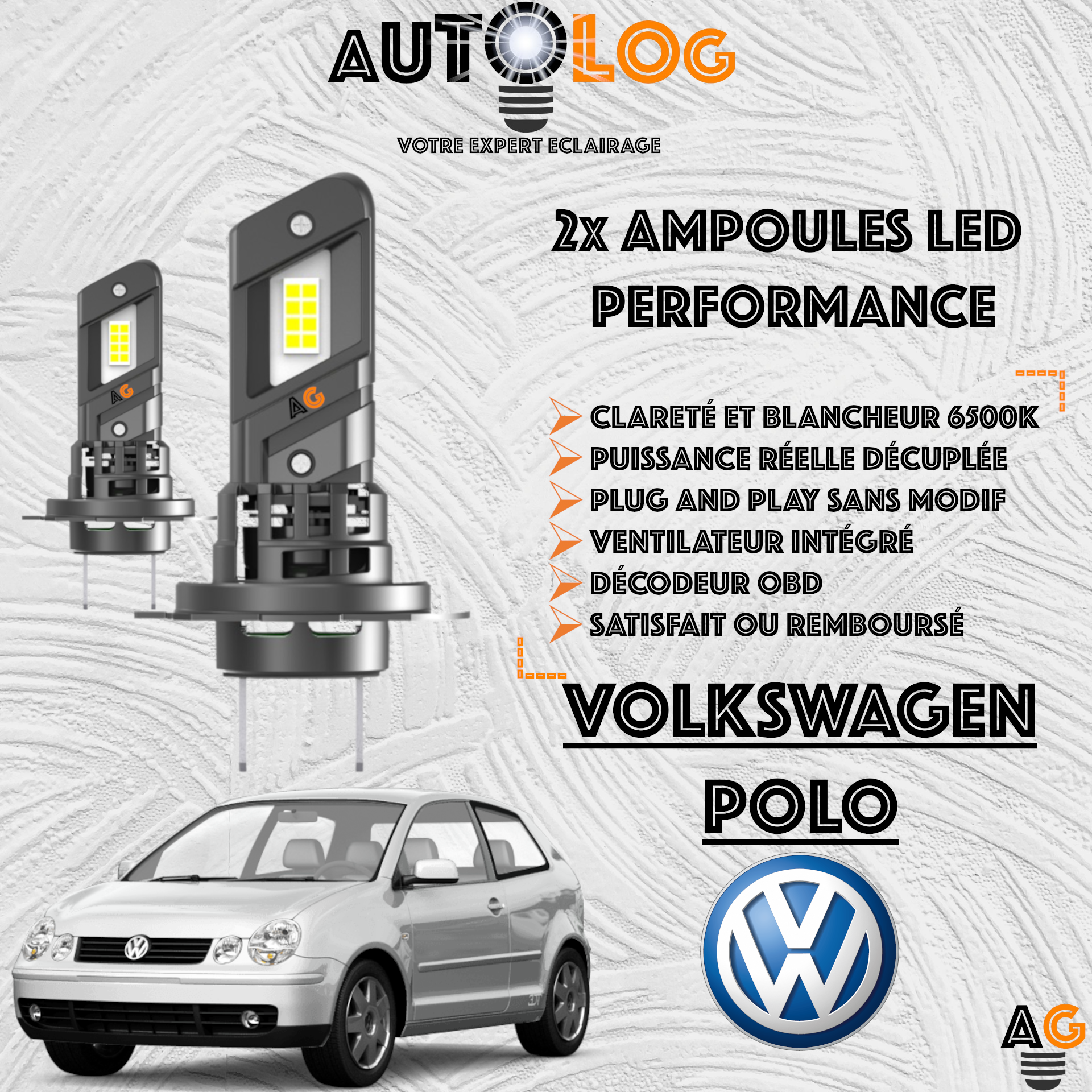 KIT AMPOULE LED VOLKSWAGEN POLO