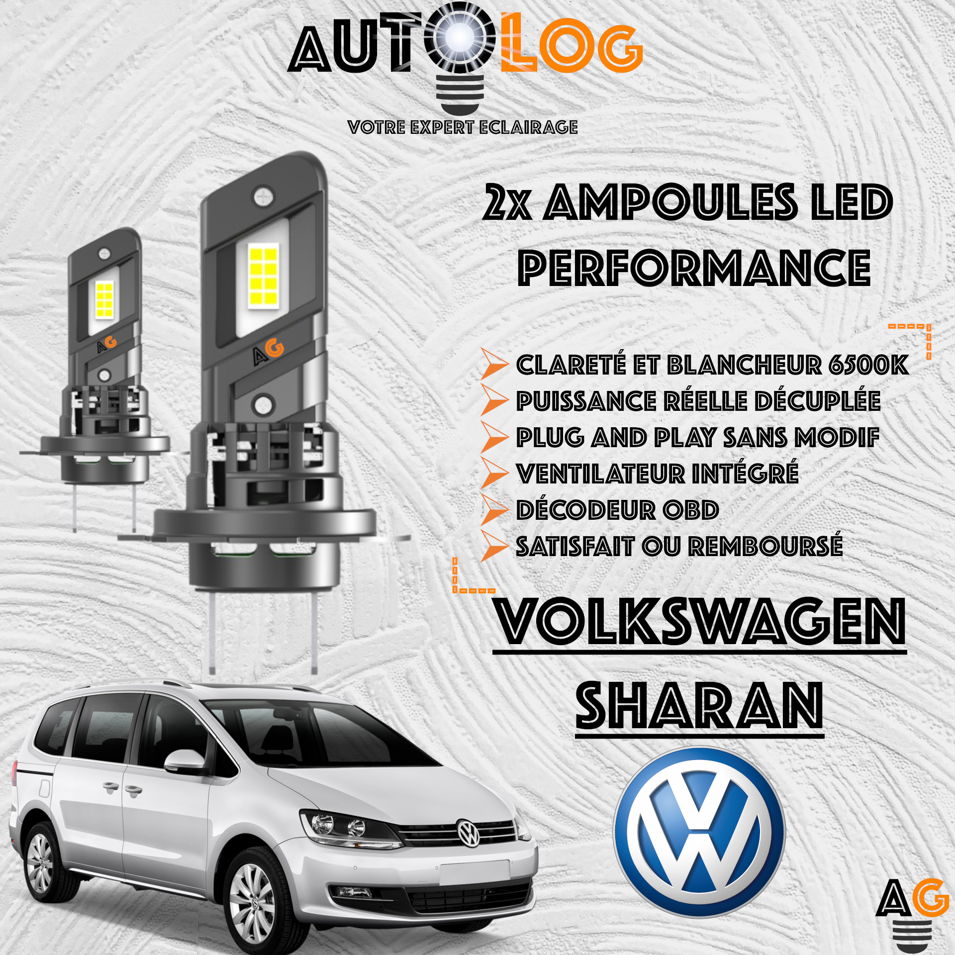 KIT AMPOULE LED VOLKSWAGEN SHARAN