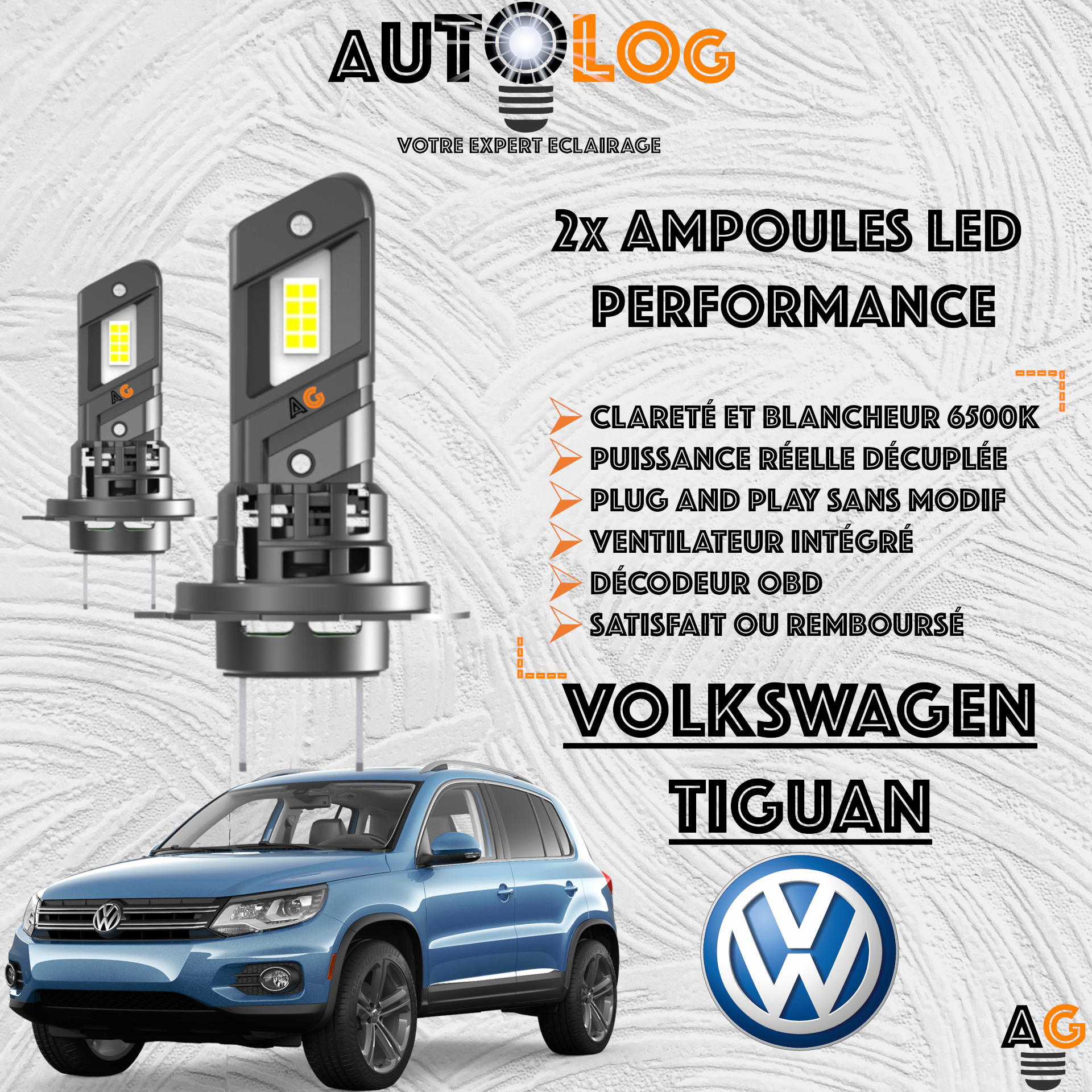 KIT AMPOULE LED VOLKSWAGEN TIGUAN