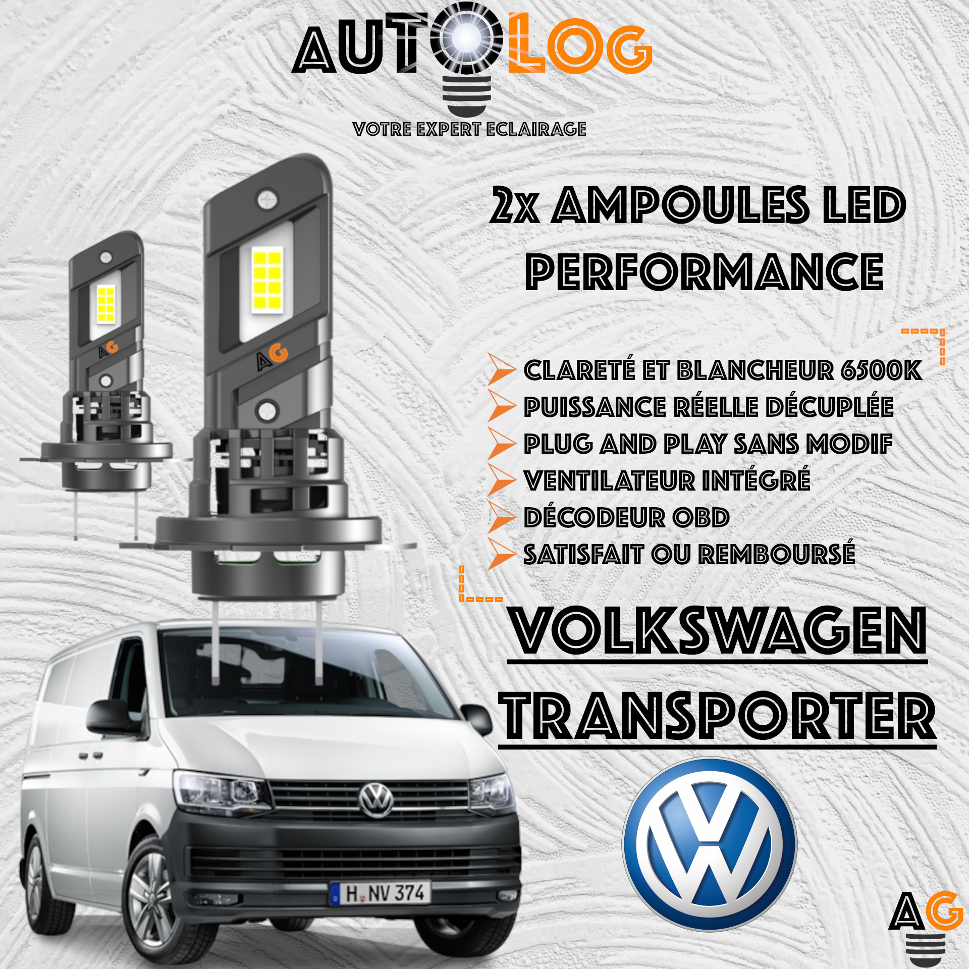 KIT AMPOULE LED VOLKSWAGEN TRANSPORTER