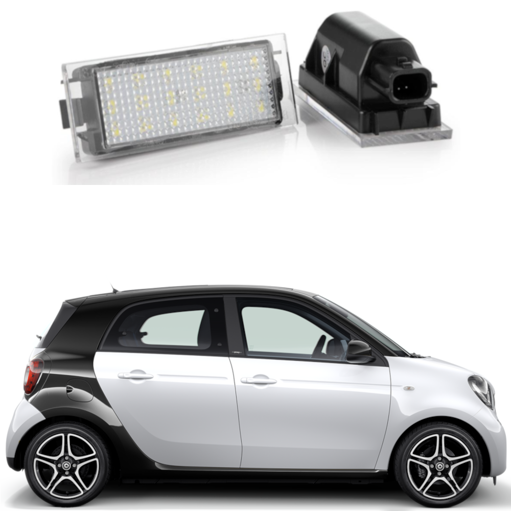 2x Feux de plaque d'immatriculation LED Smart For Four