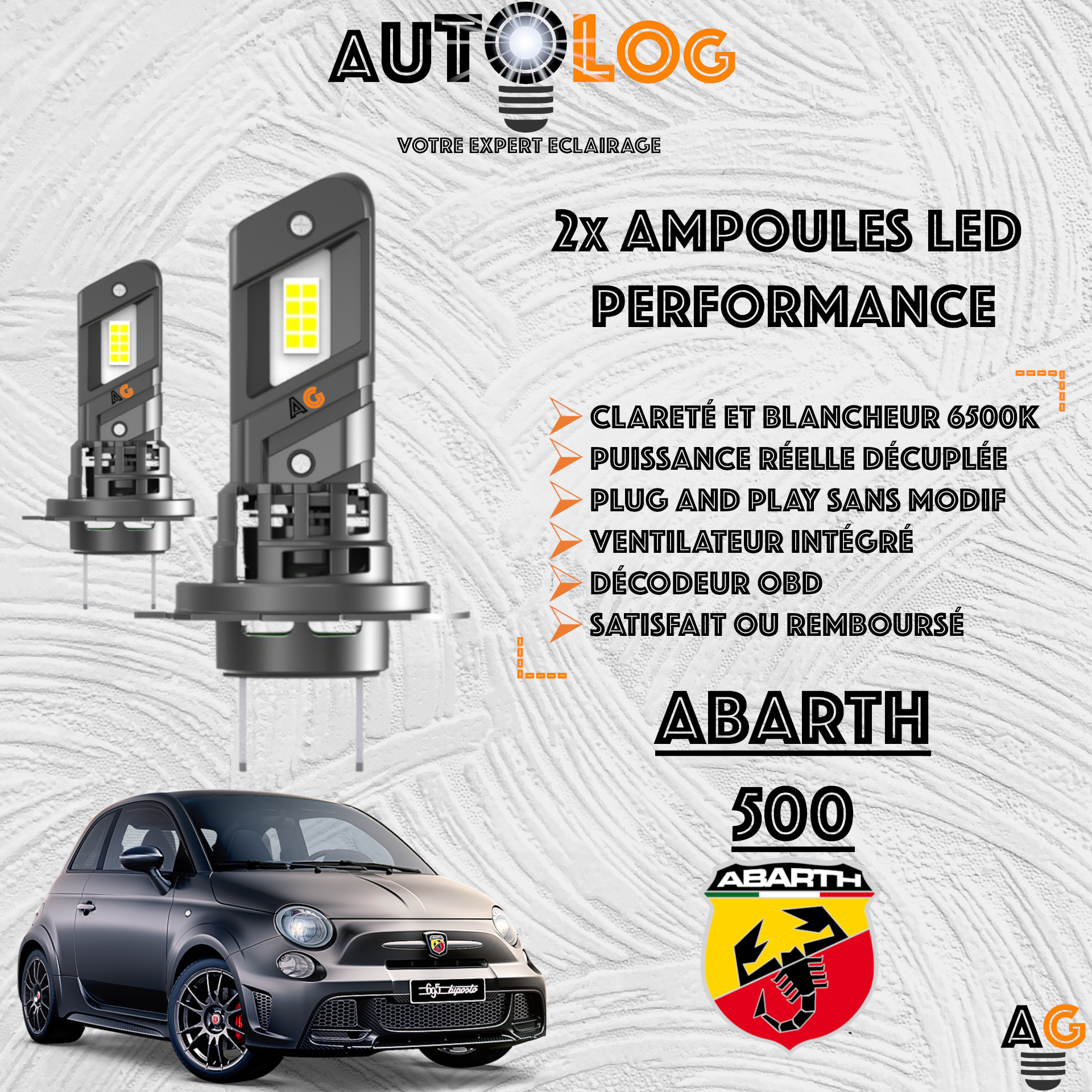 KIT AMPOULE LED ABARTH 500