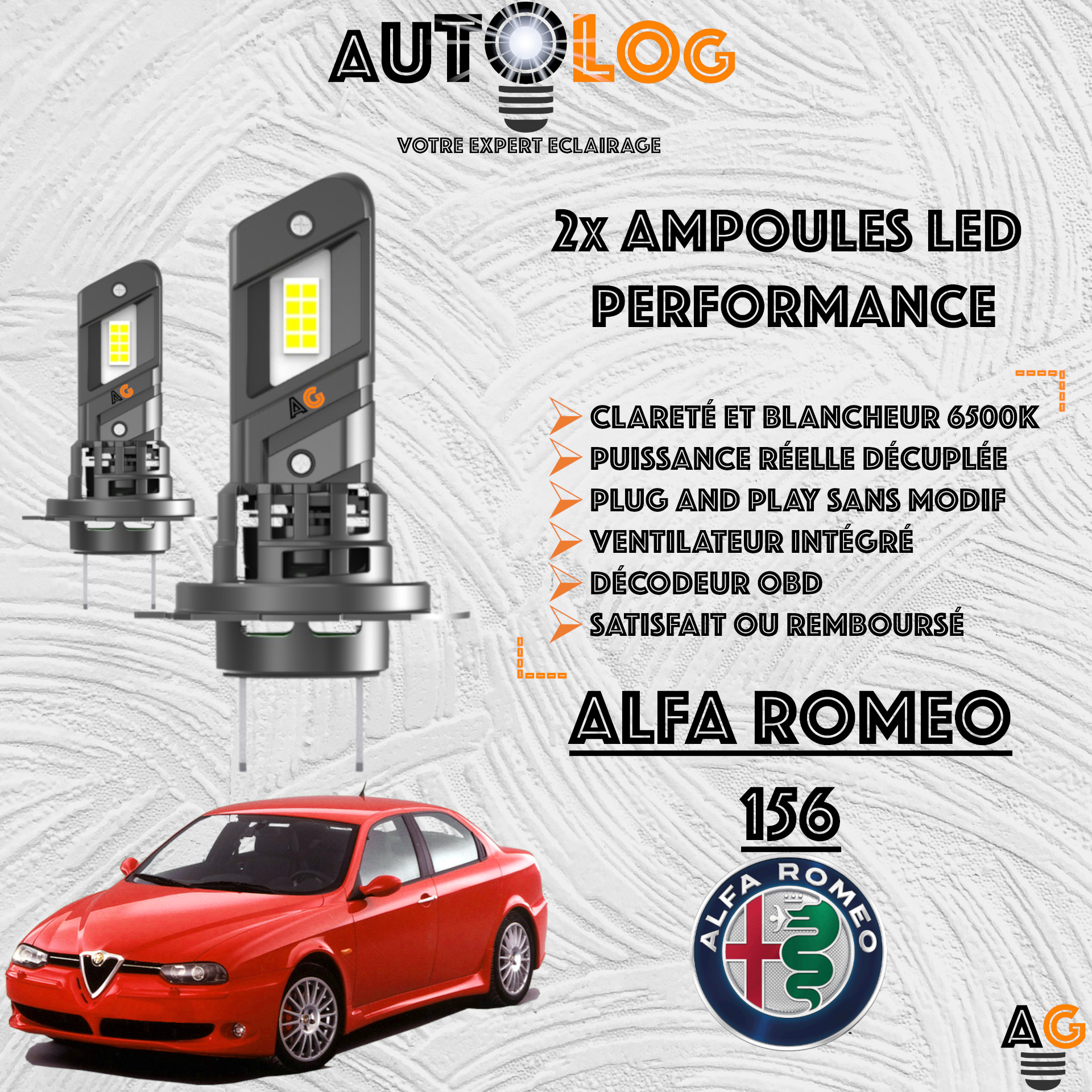 KIT AMPOULE LED ALFA ROMEO 156