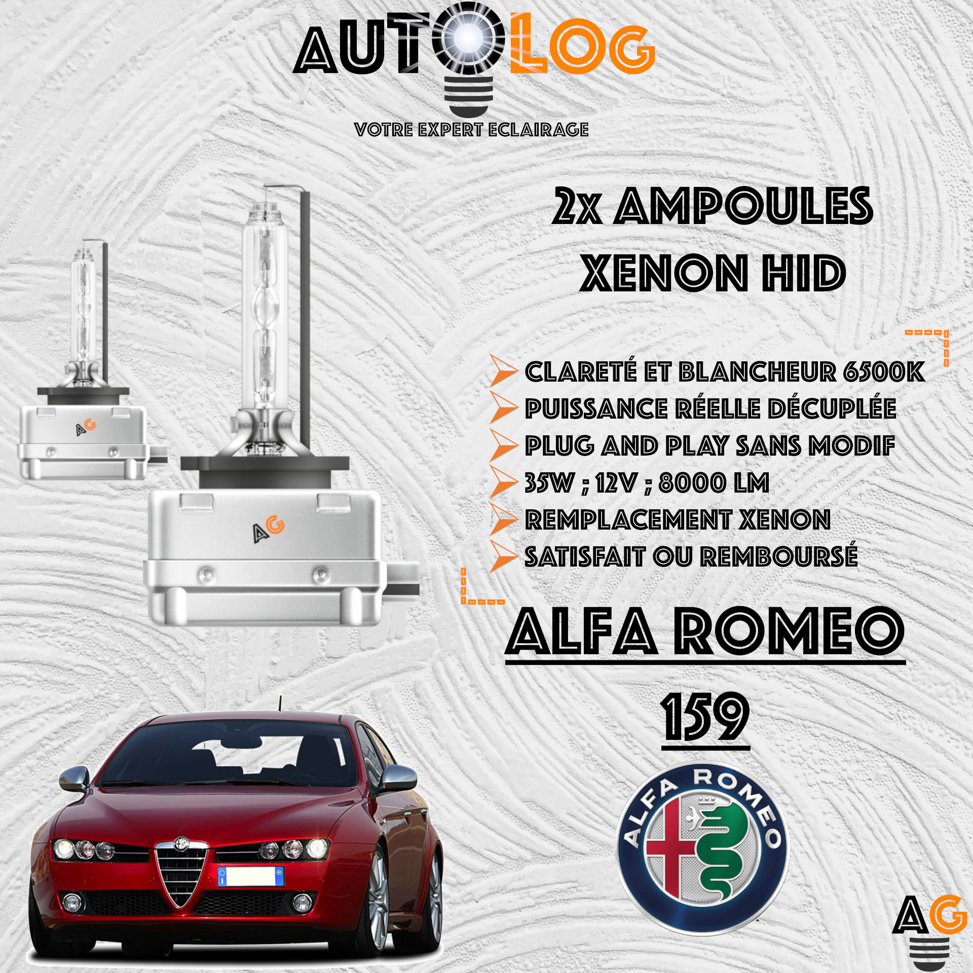 KIT AMPOULE HID XÉNON ALFA ROMEO 159