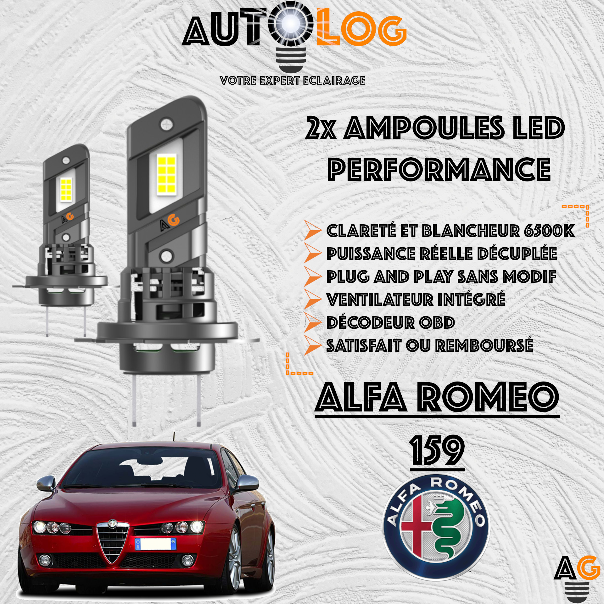 KIT AMPOULE LED ALFA ROMEO 159