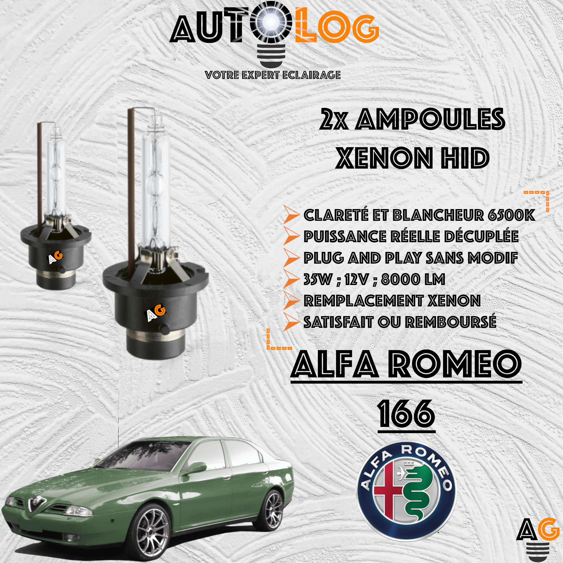 KIT AMPOULE HID XÉNON ALFA ROMEO 166