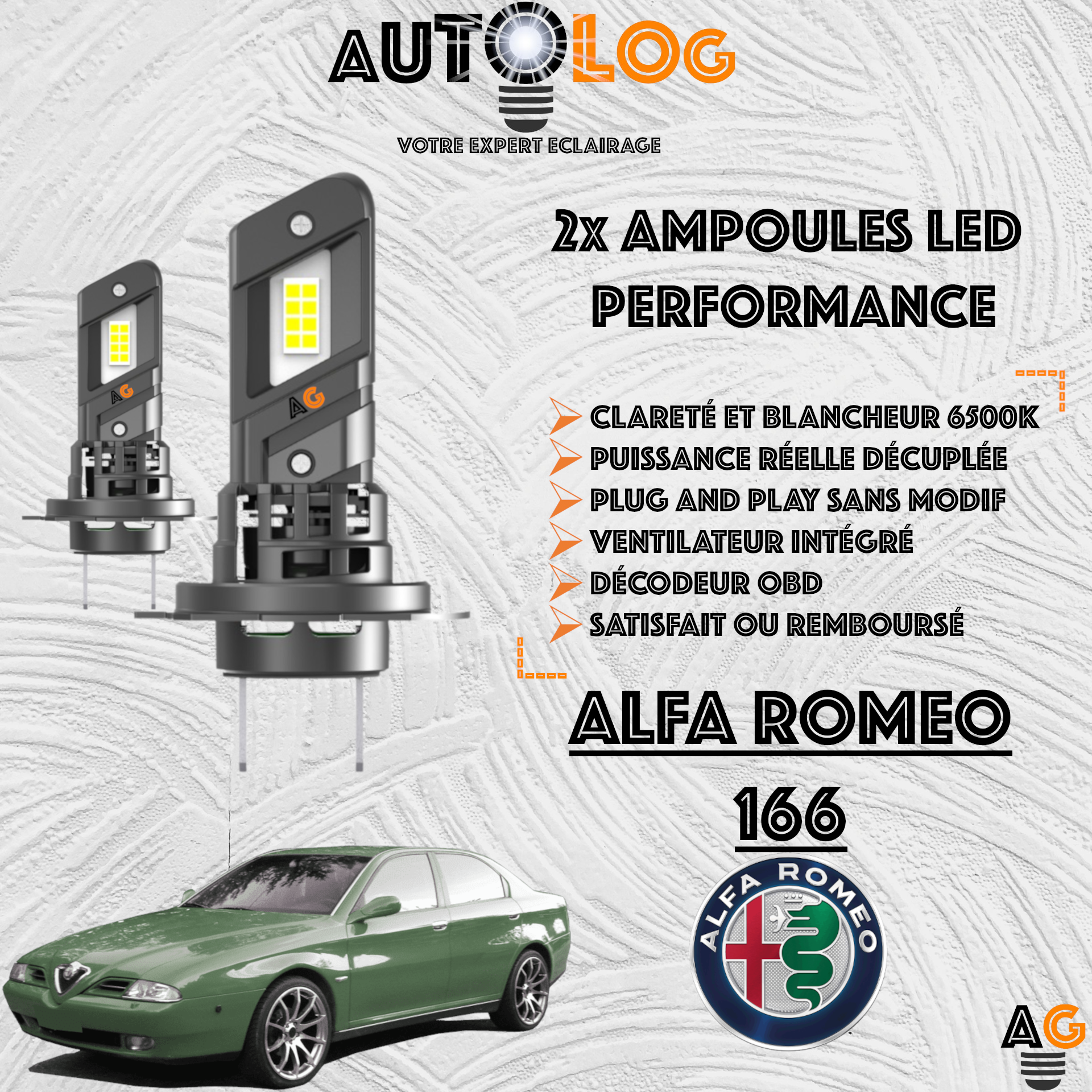 KIT AMPOULE LED ALFA ROMEO 166
