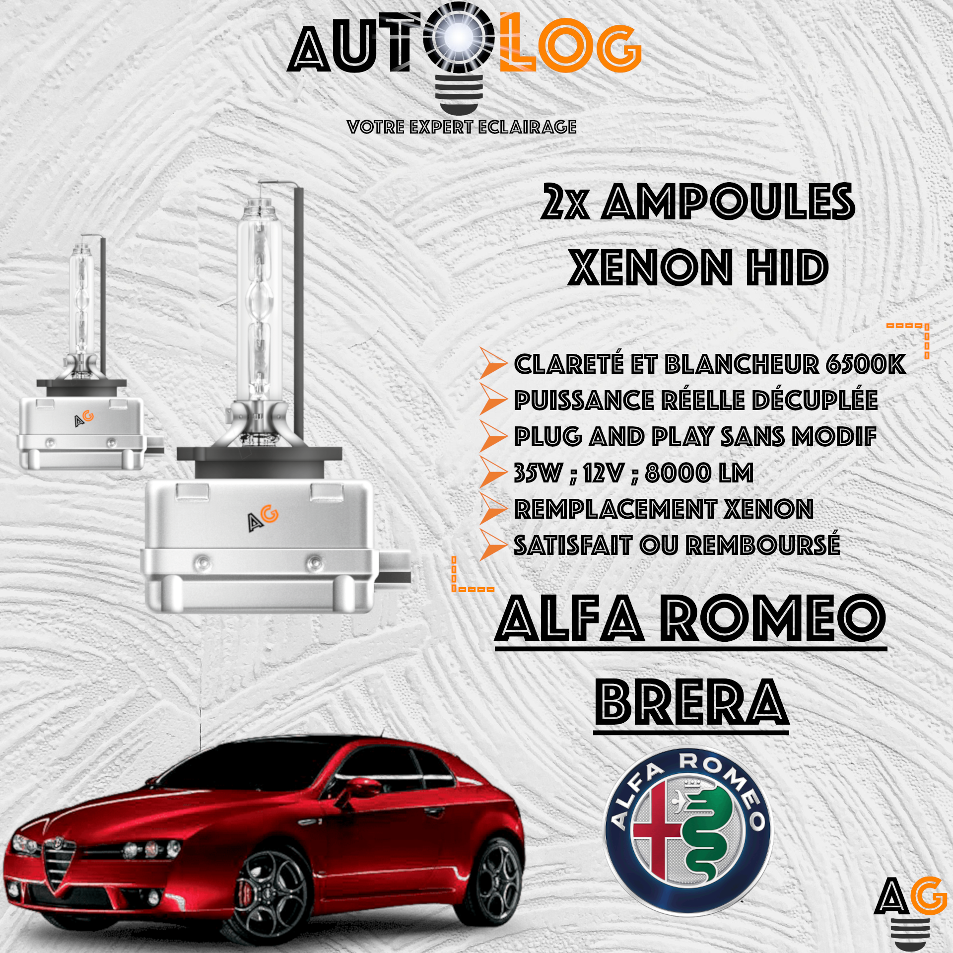 KIT AMPOULE HID XÉNON ALFA ROMEO BRERA