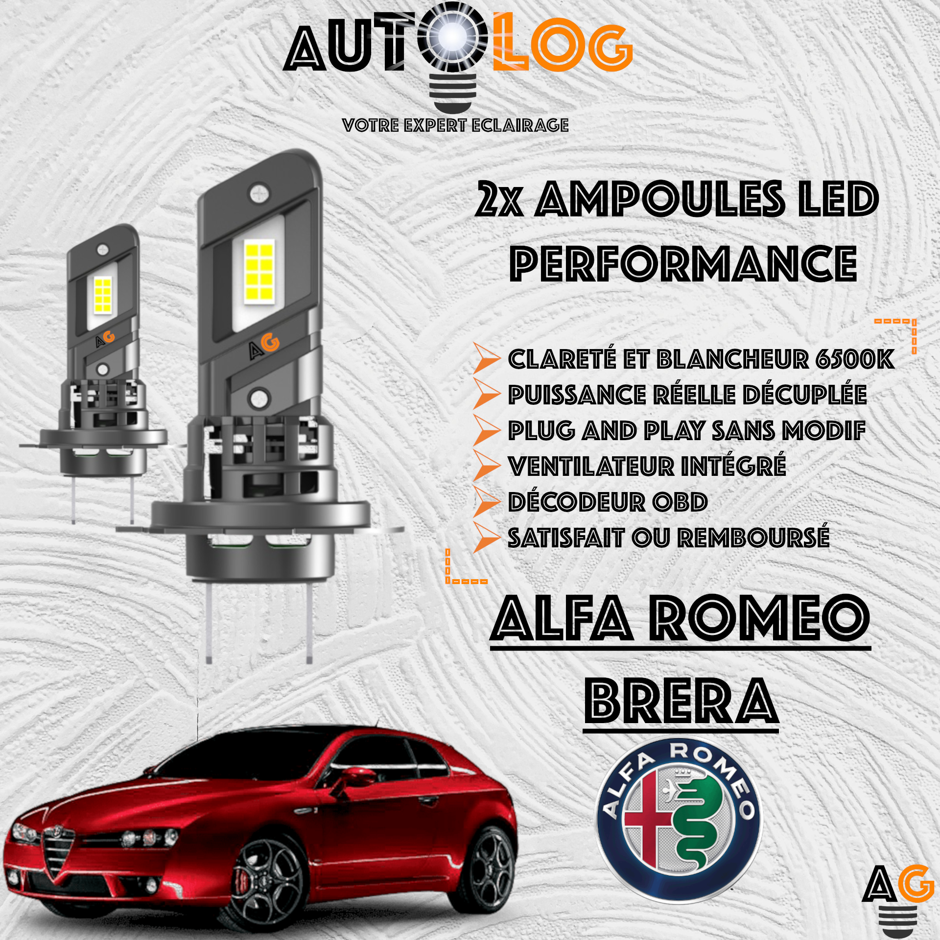 KIT AMPOULE LED ALFA ROMEO BRERA