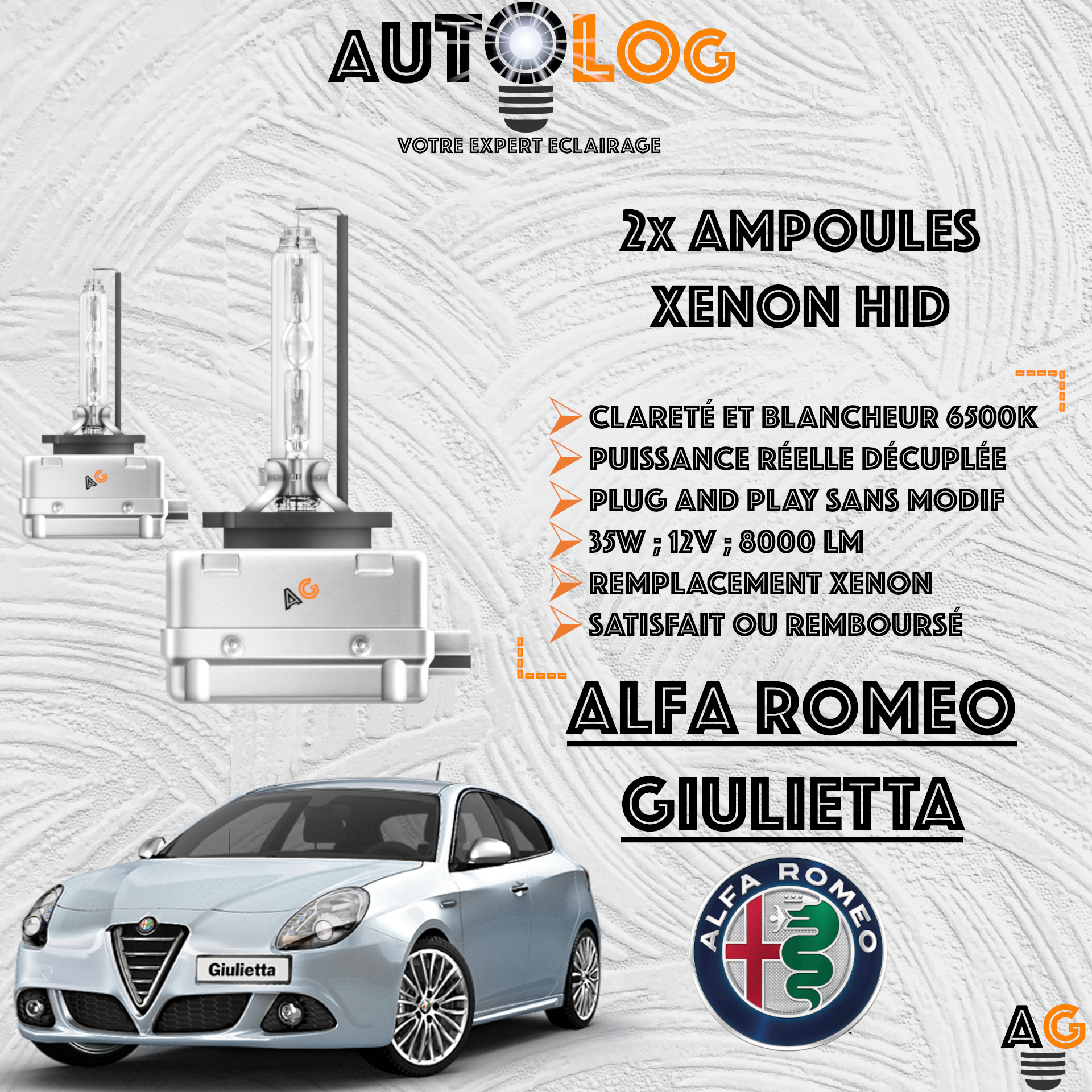 KIT AMPOULE HID XÉNON ALFA ROMEO GIULIETTA