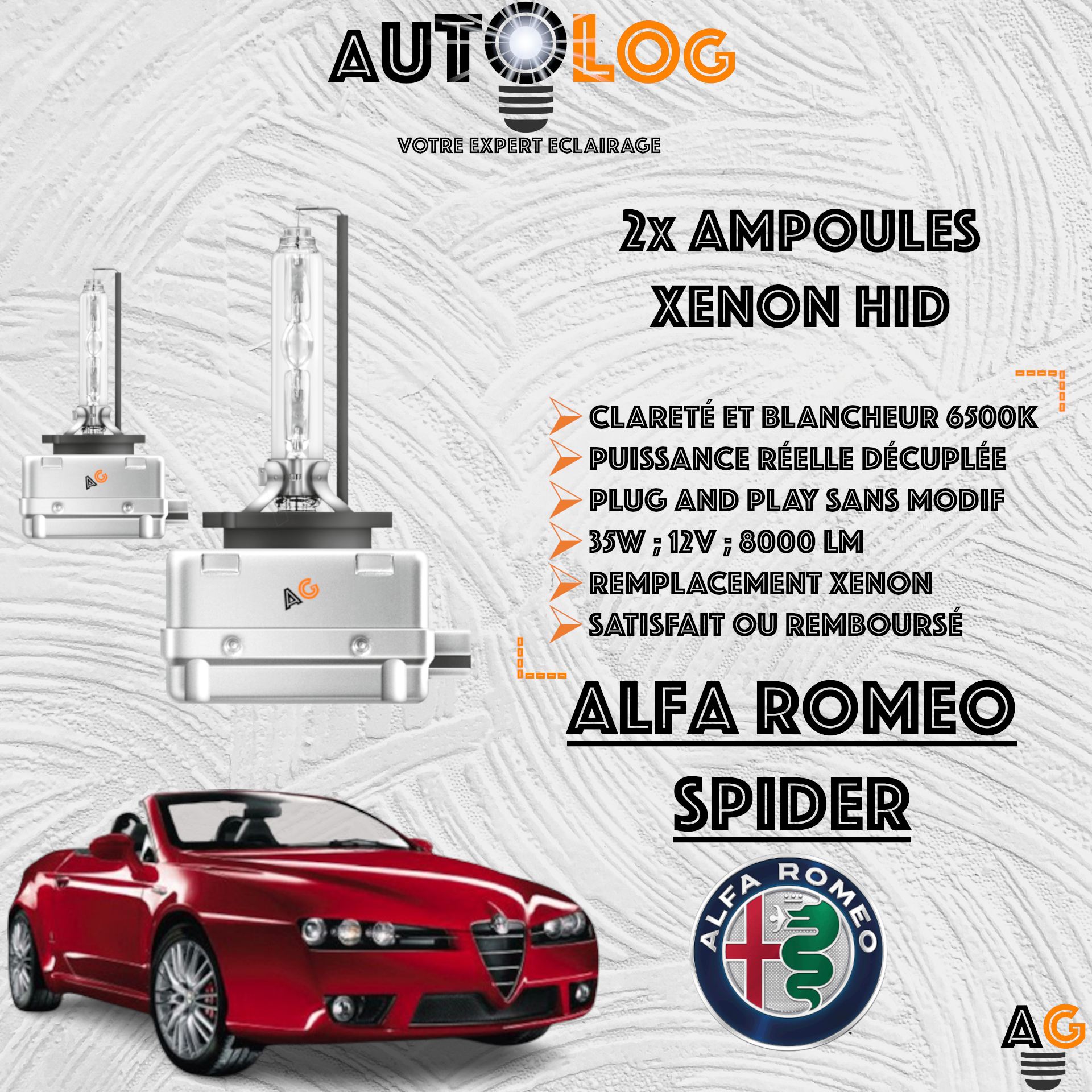KIT AMPOULE HID XÉNON ALFA ROMEO SPIDER