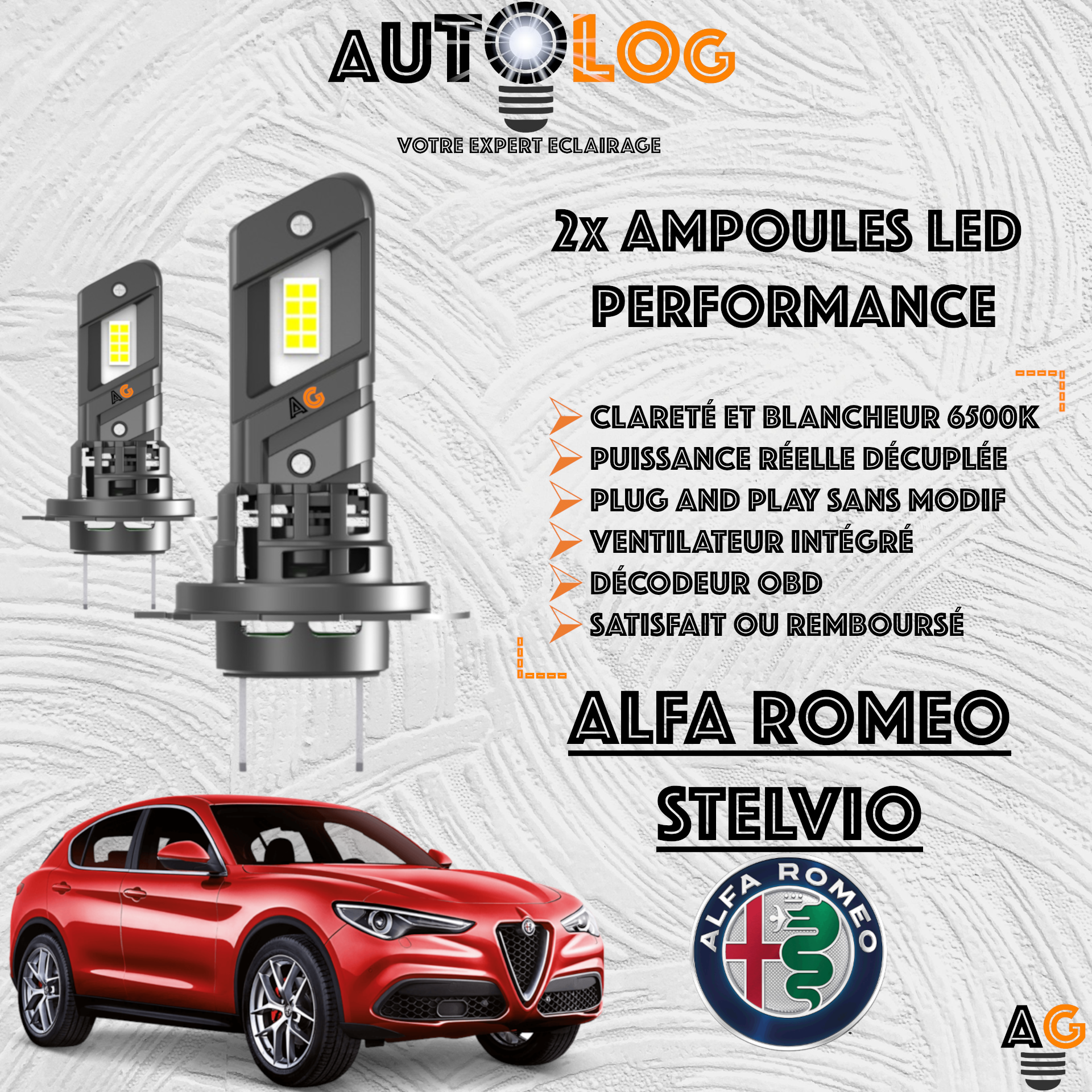 KIT AMPOULE LED ALFA ROMEO STELVIO