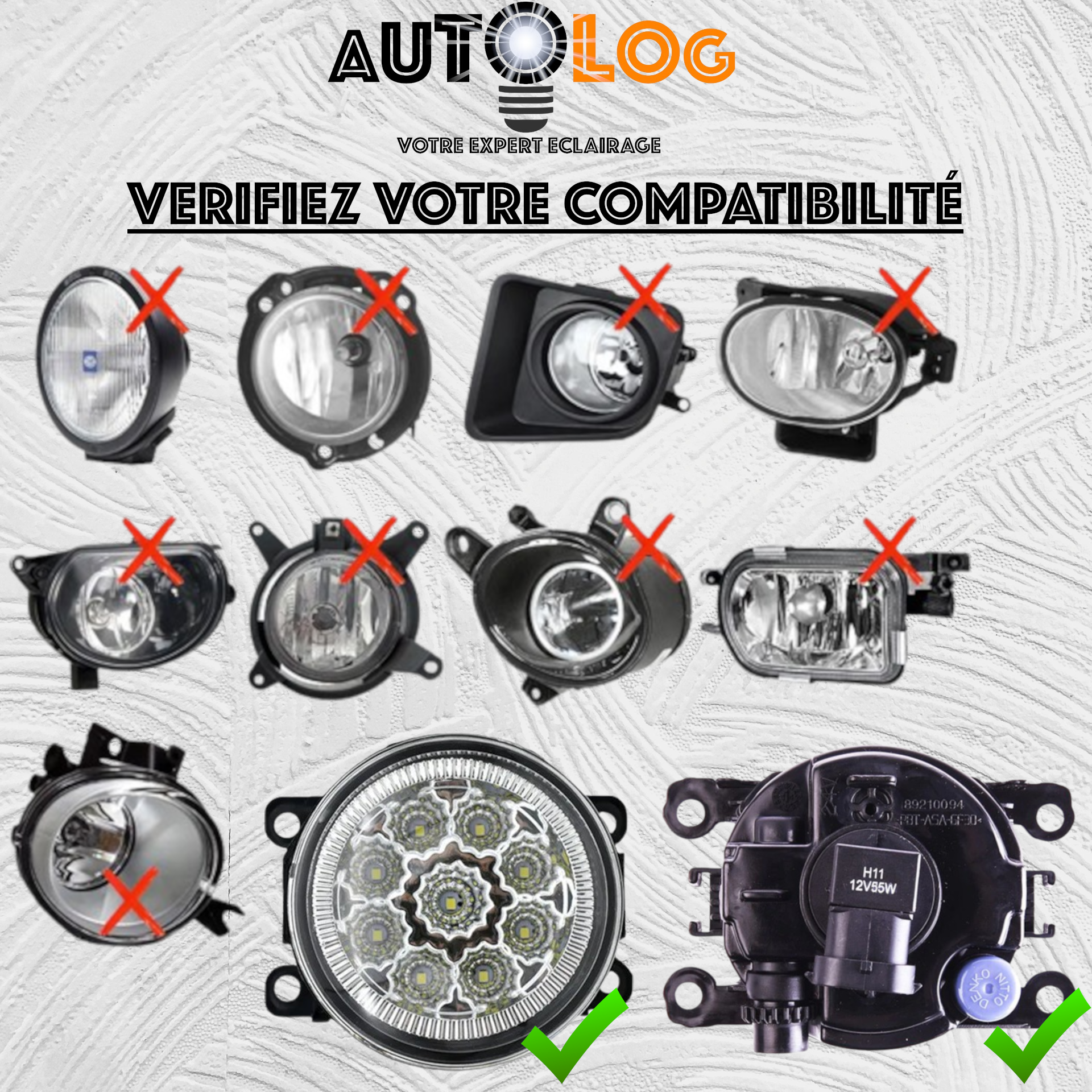 2x MODULES ANTIBROUILLARD LED PEUGEOT 3008