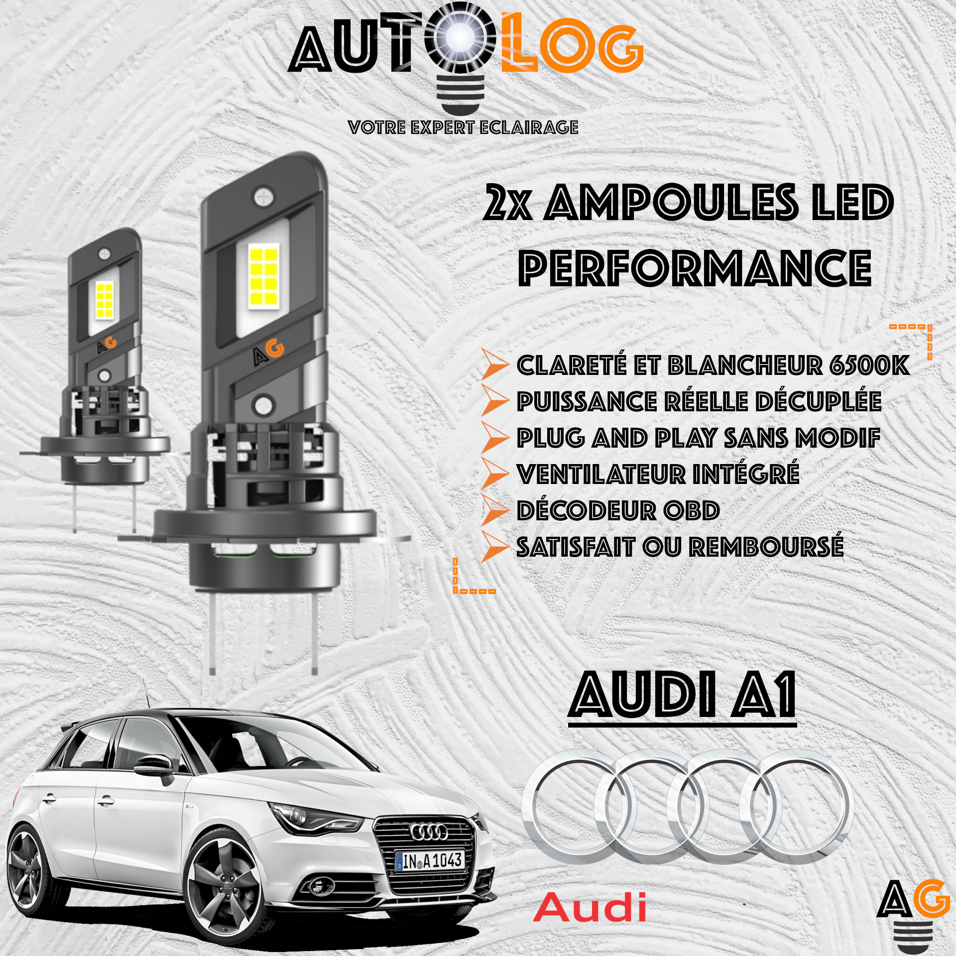 KIT AMPOULE LED AUDI A1