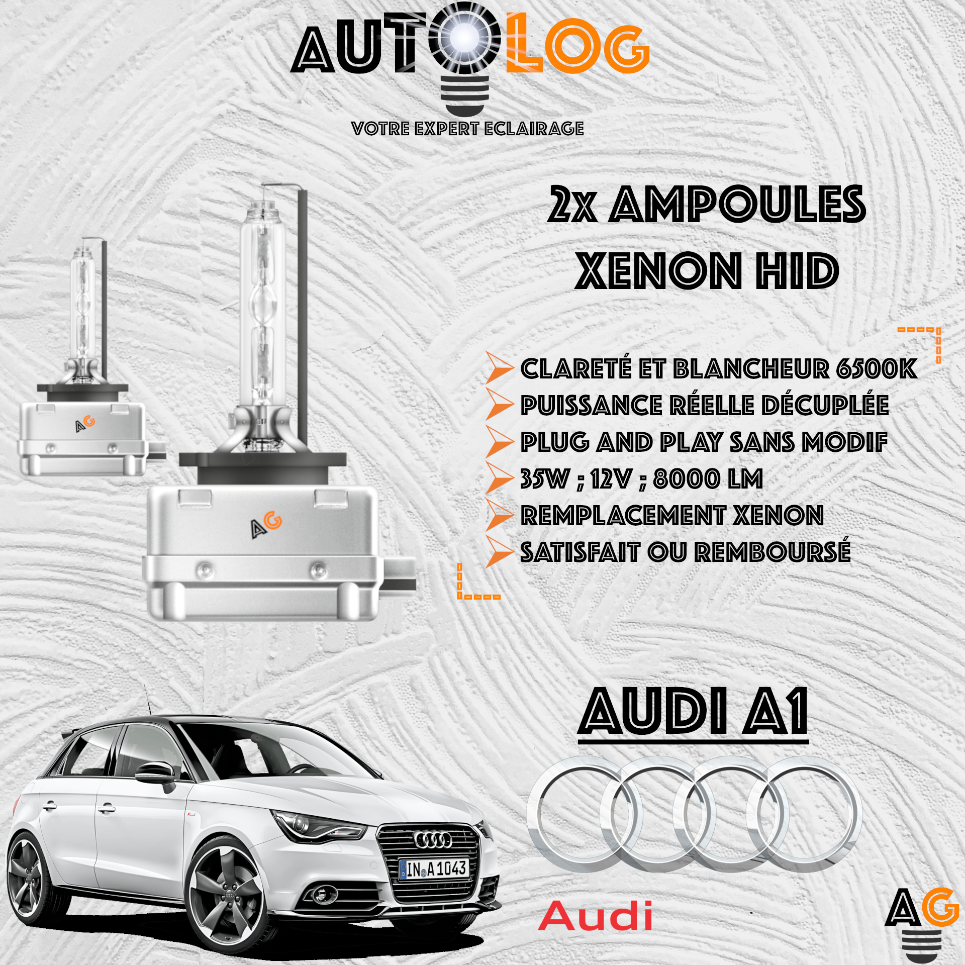 KIT AMPOULE HID XÉNON AUDI A1
