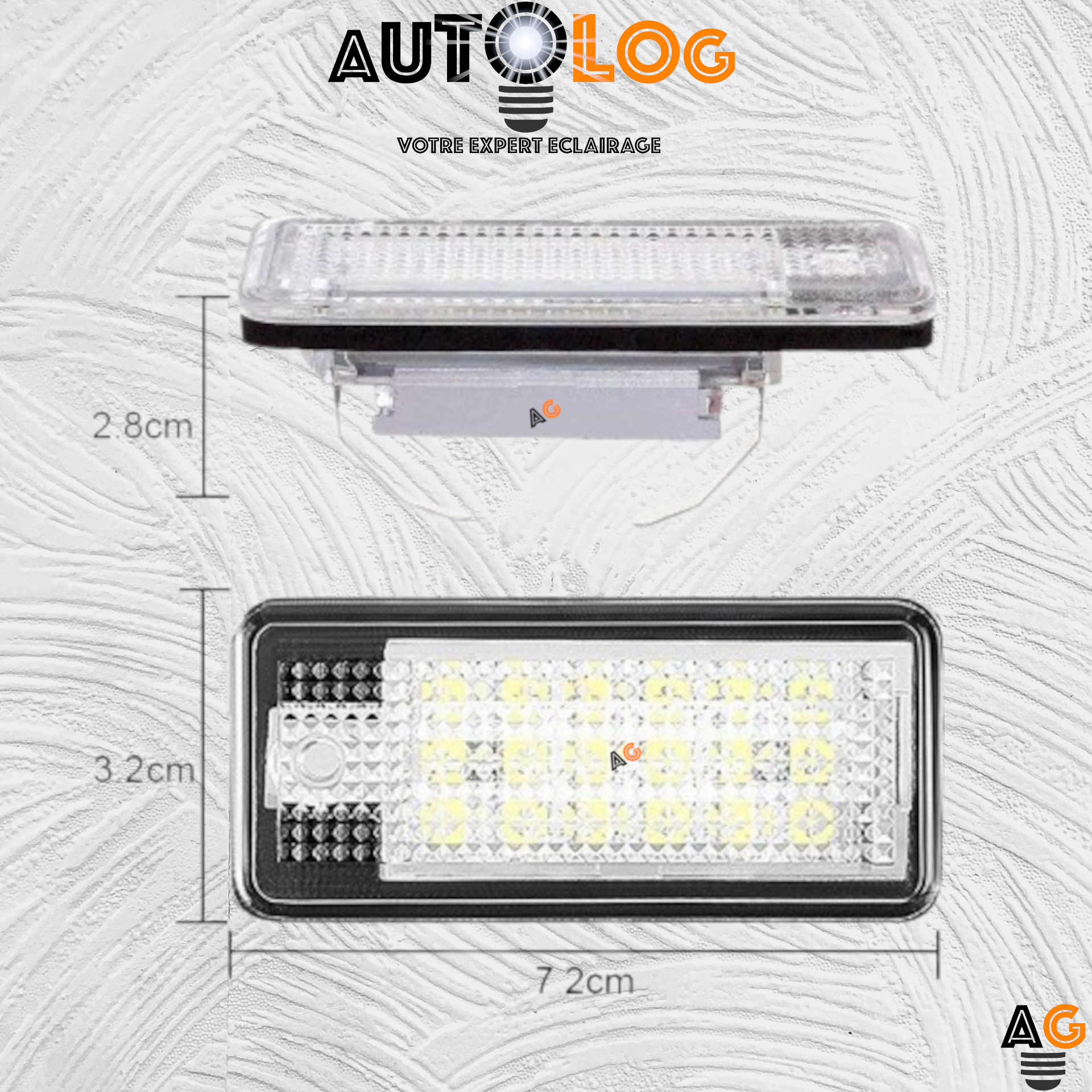 2x Feux de plaque d'immatriculation LED Audi A8