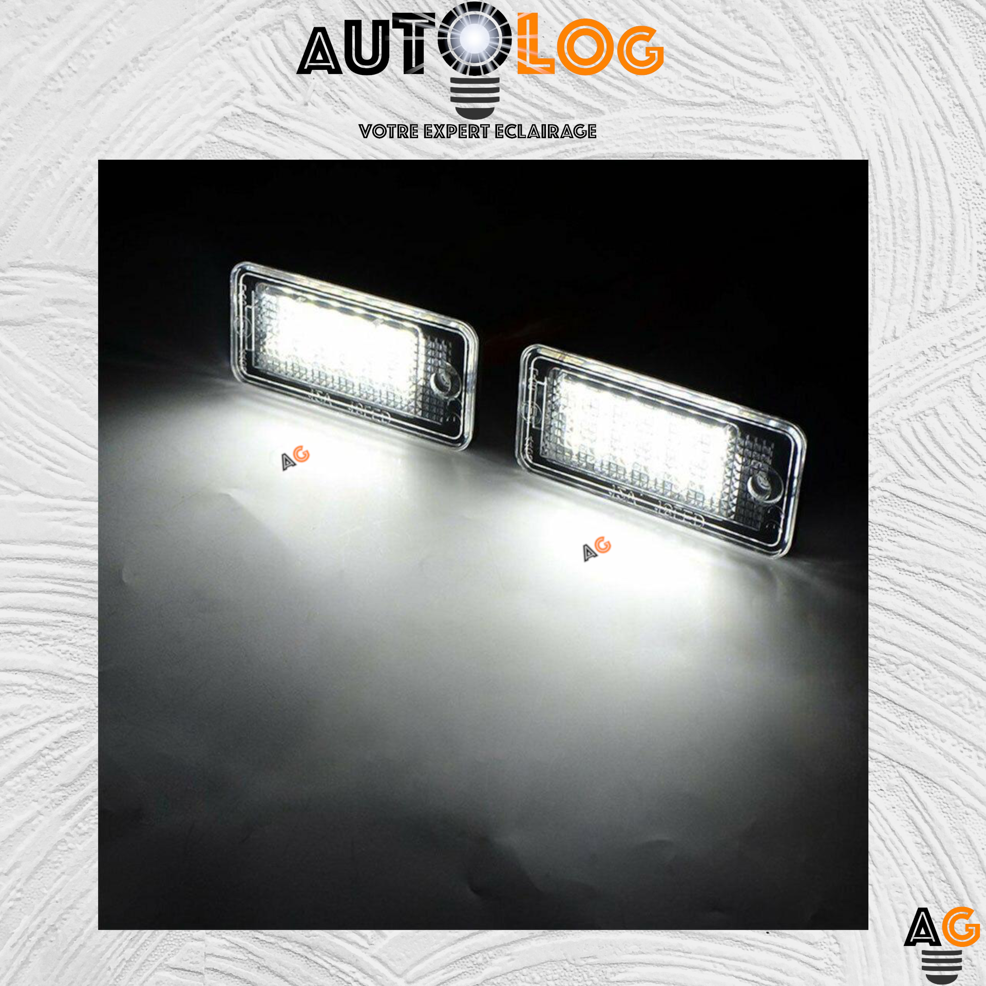 2x Feux de plaque d'immatriculation LED Audi A8