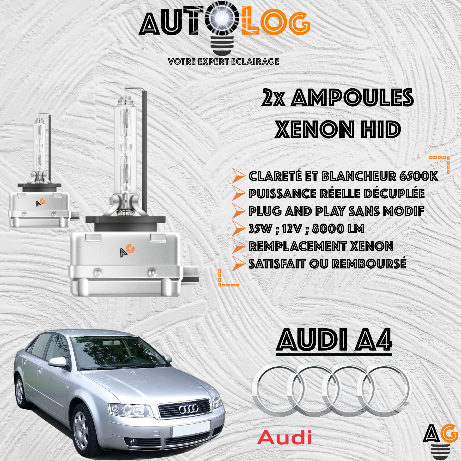 KIT AMPOULE HID XÉNON AUDI A4 B6