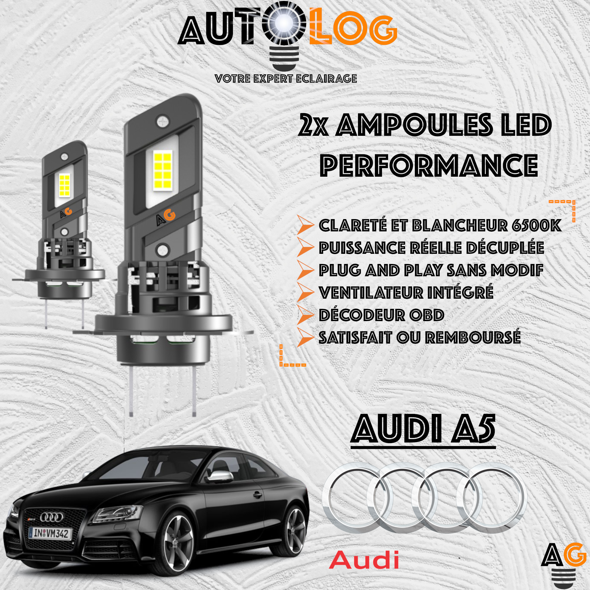 KIT AMPOULE LED AUDI A5