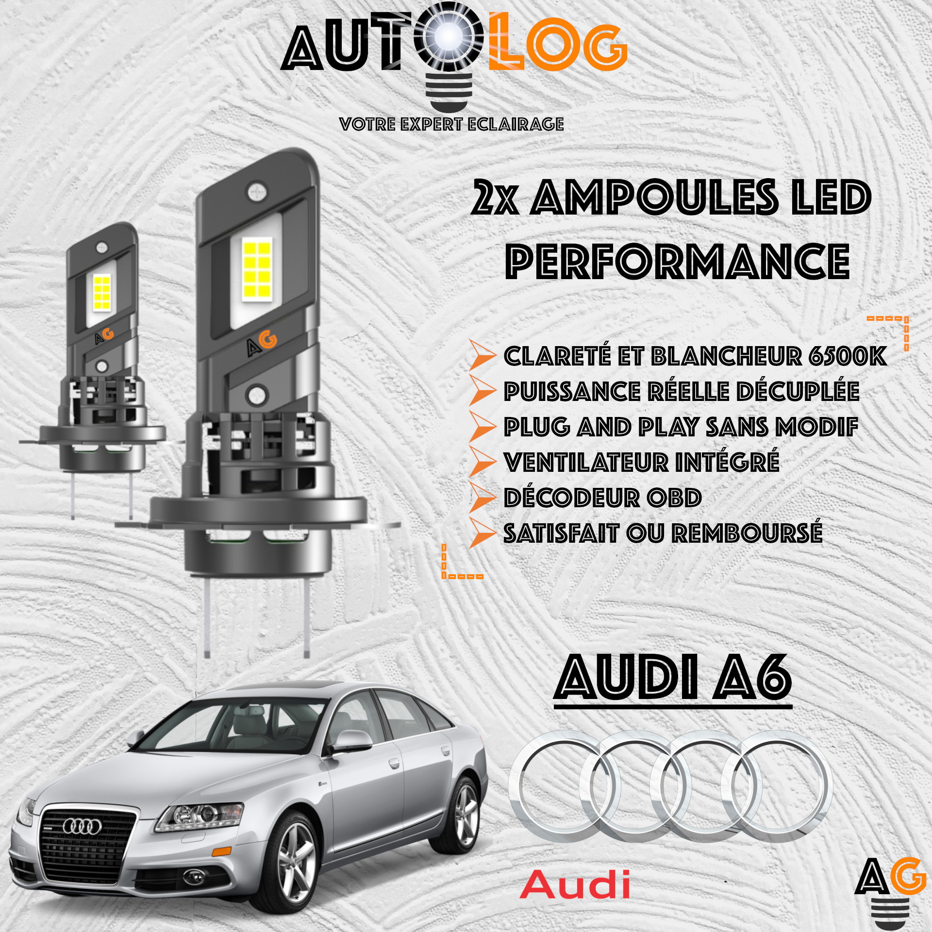KIT AMPOULE LED AUDI A6 C6