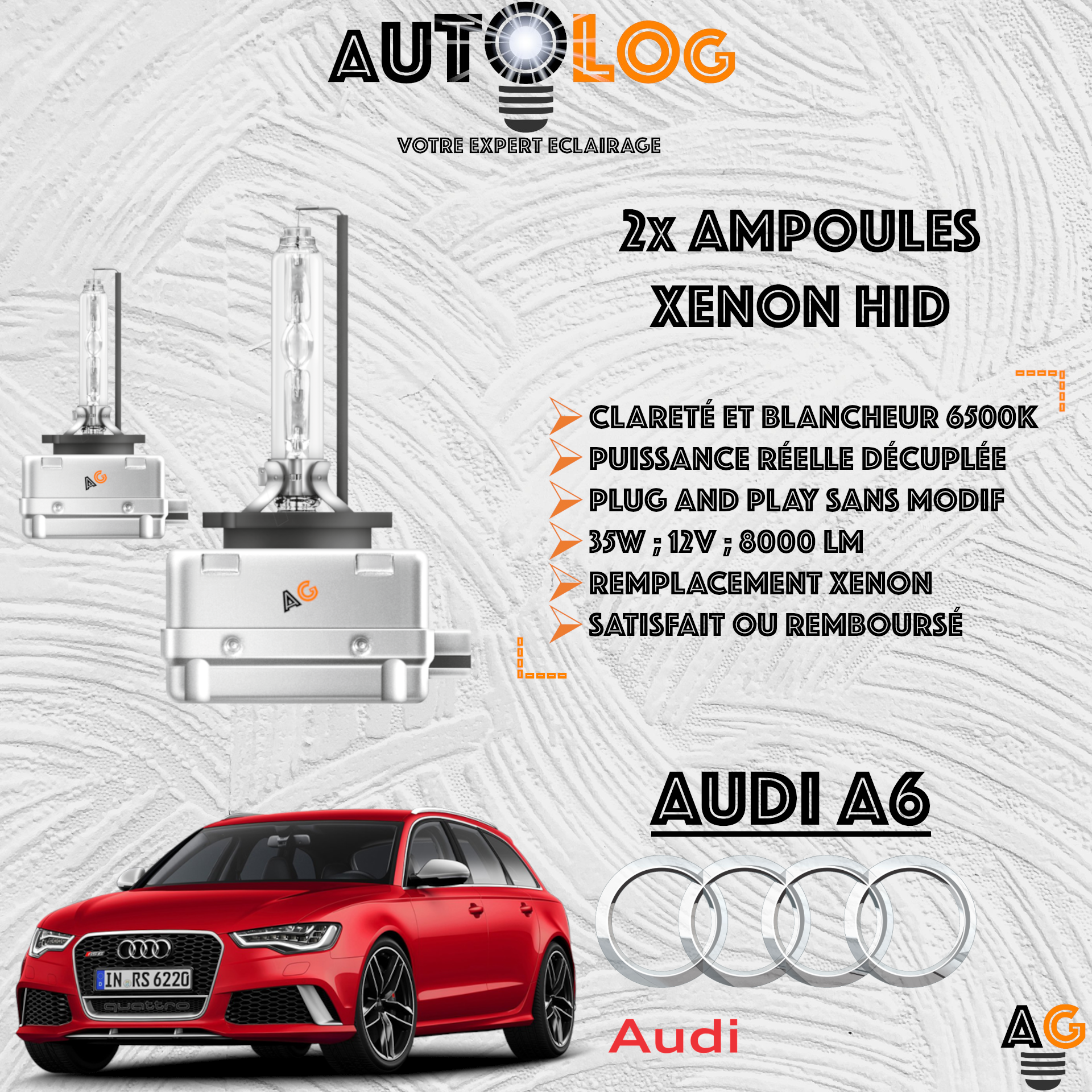 KIT AMPOULE HID XÉNON AUDI A6