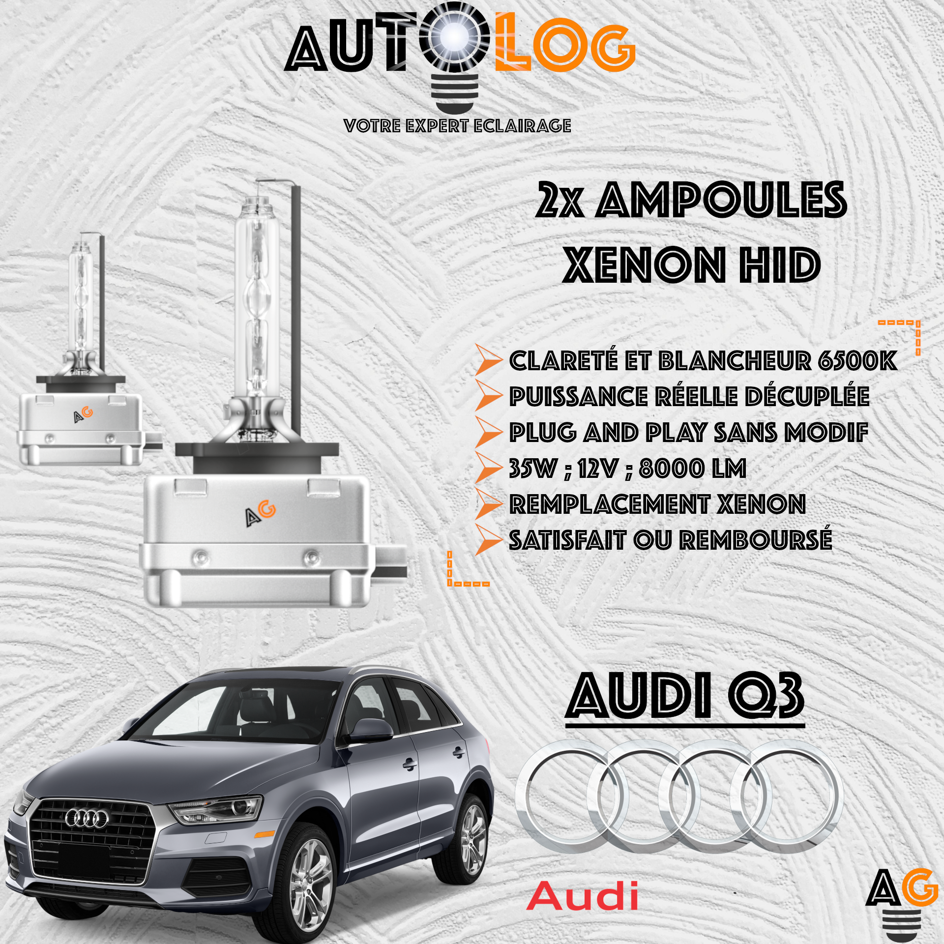 KIT AMPOULE HID XÉNON AUDI Q3