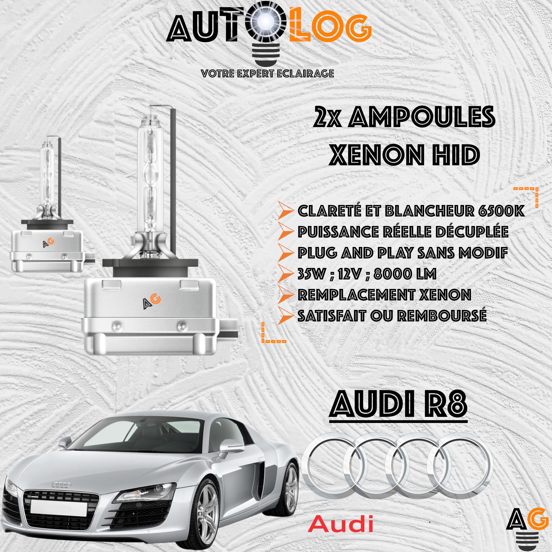 KIT AMPOULE HID XÉNON AUDI R8
