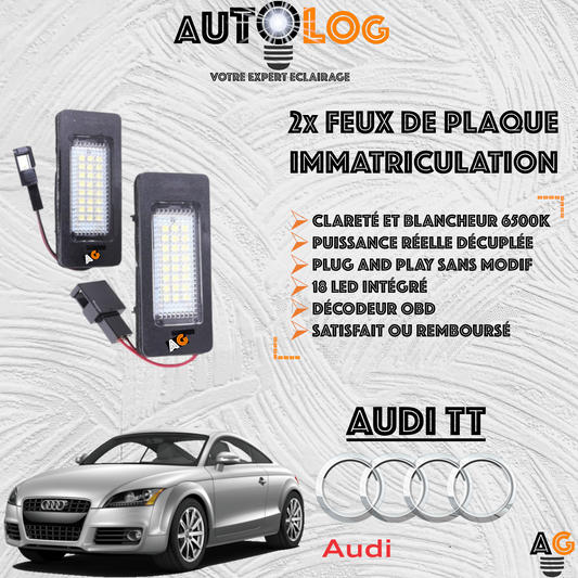 2x Feux de plaque d'immatriculation LED Audi TT