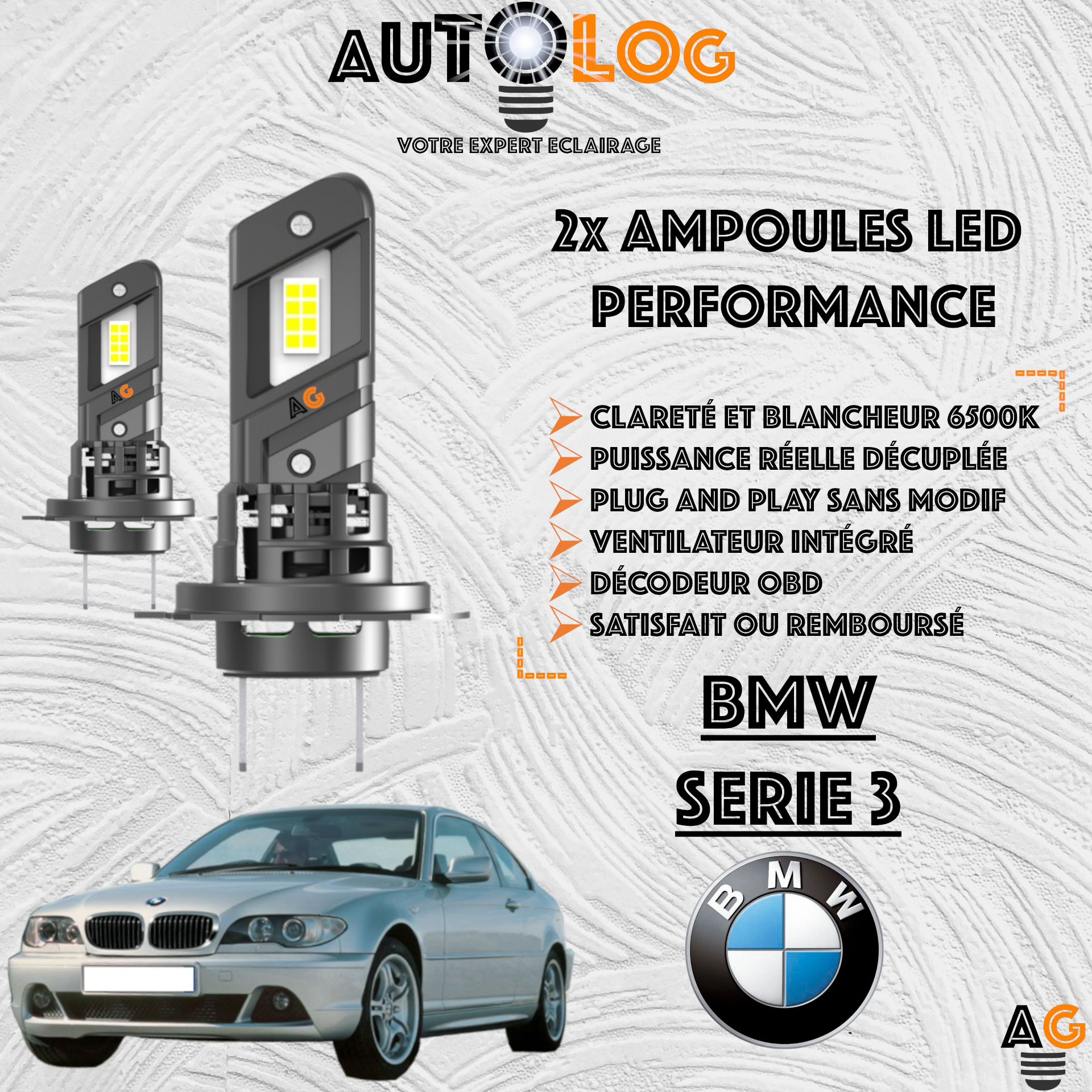 KIT AMPOULE LED BMW SERIE 3 E46