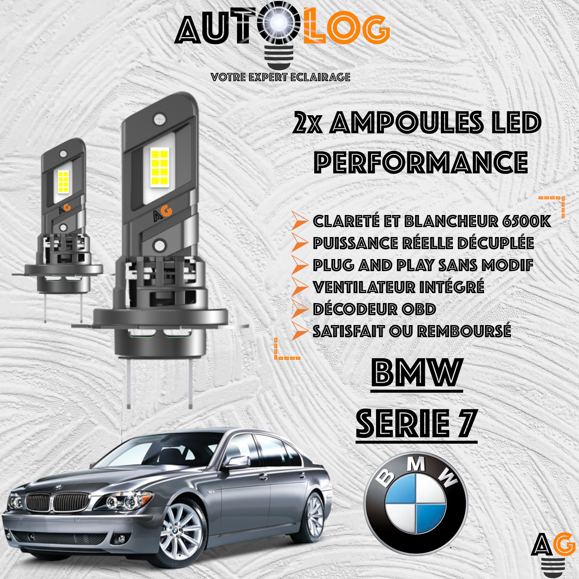 KIT AMPOULE LED BMW SERIE 7 E65