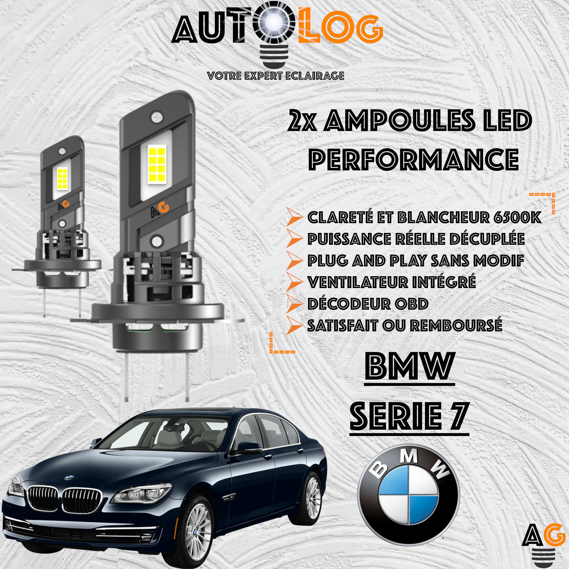 KIT AMPOULE LED BMW SERIE 7 F01