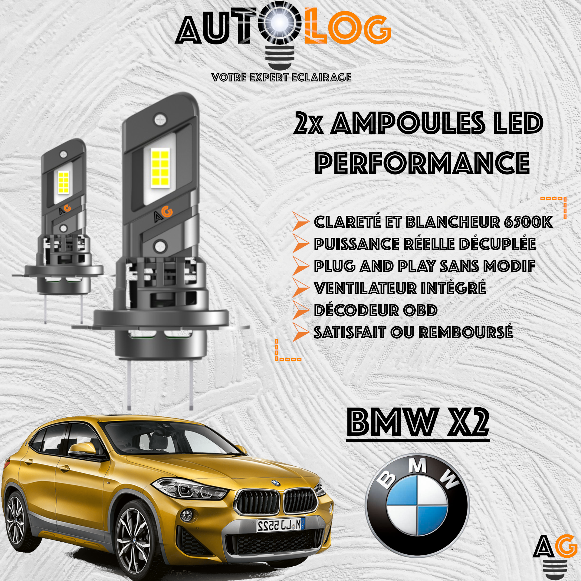 KIT AMPOULE LED BMW X2