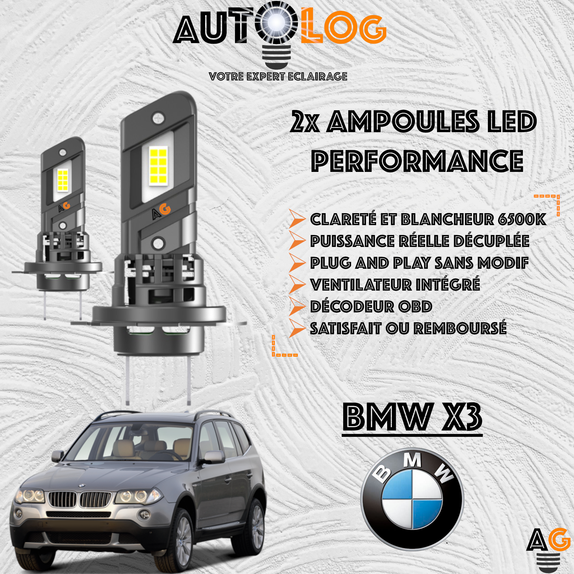 KIT AMPOULE LED BMW X3 E83