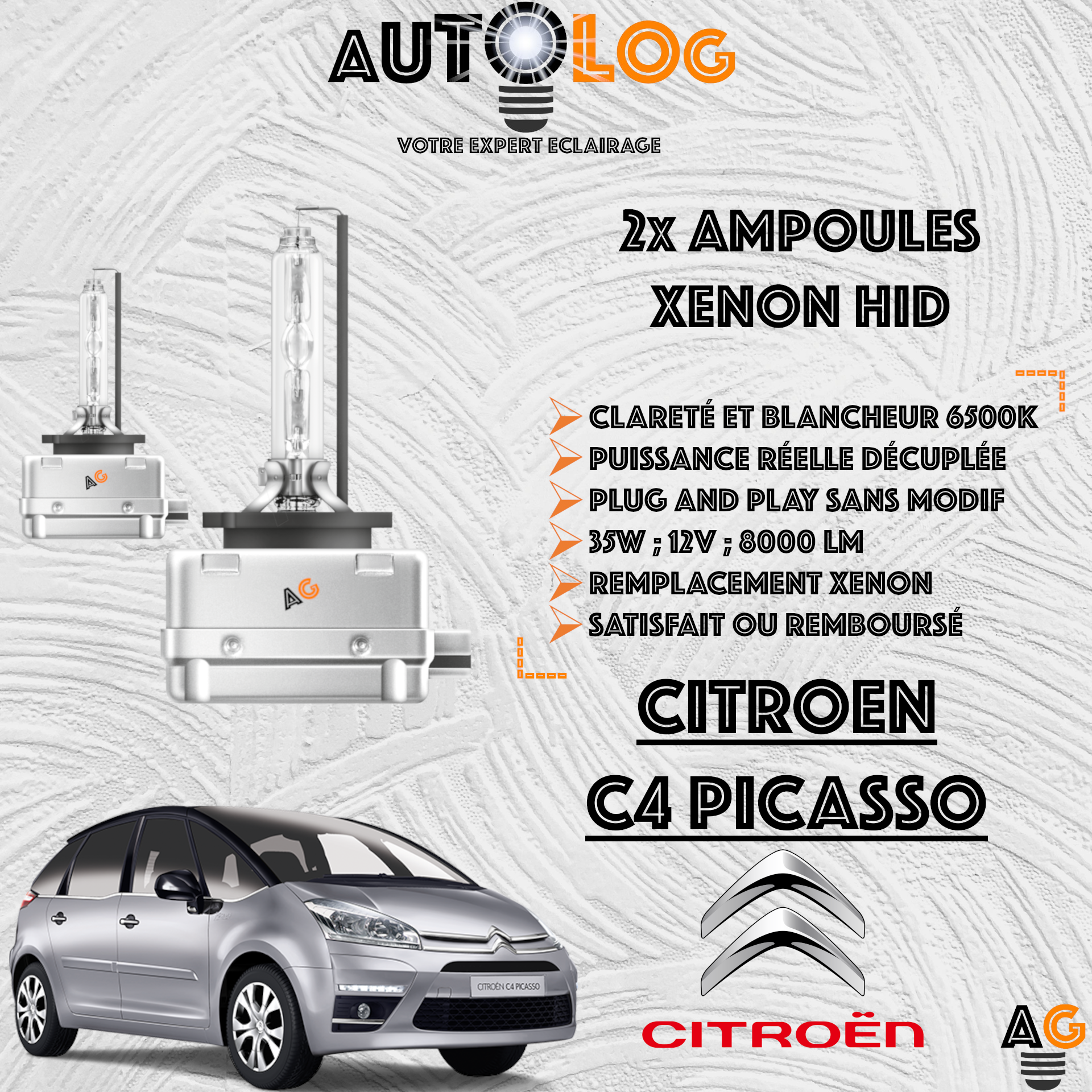 KIT AMPOULE HID XÉNON CITROEN C4