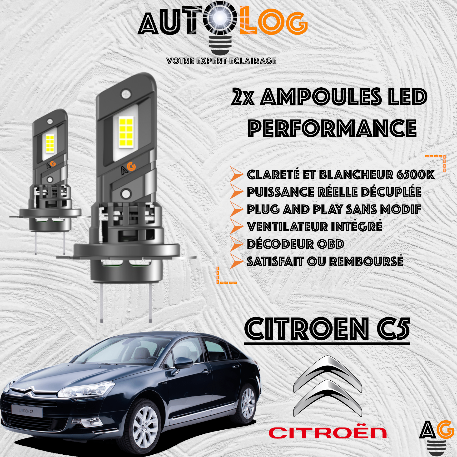 KIT AMPOULE LED CITROEN C5