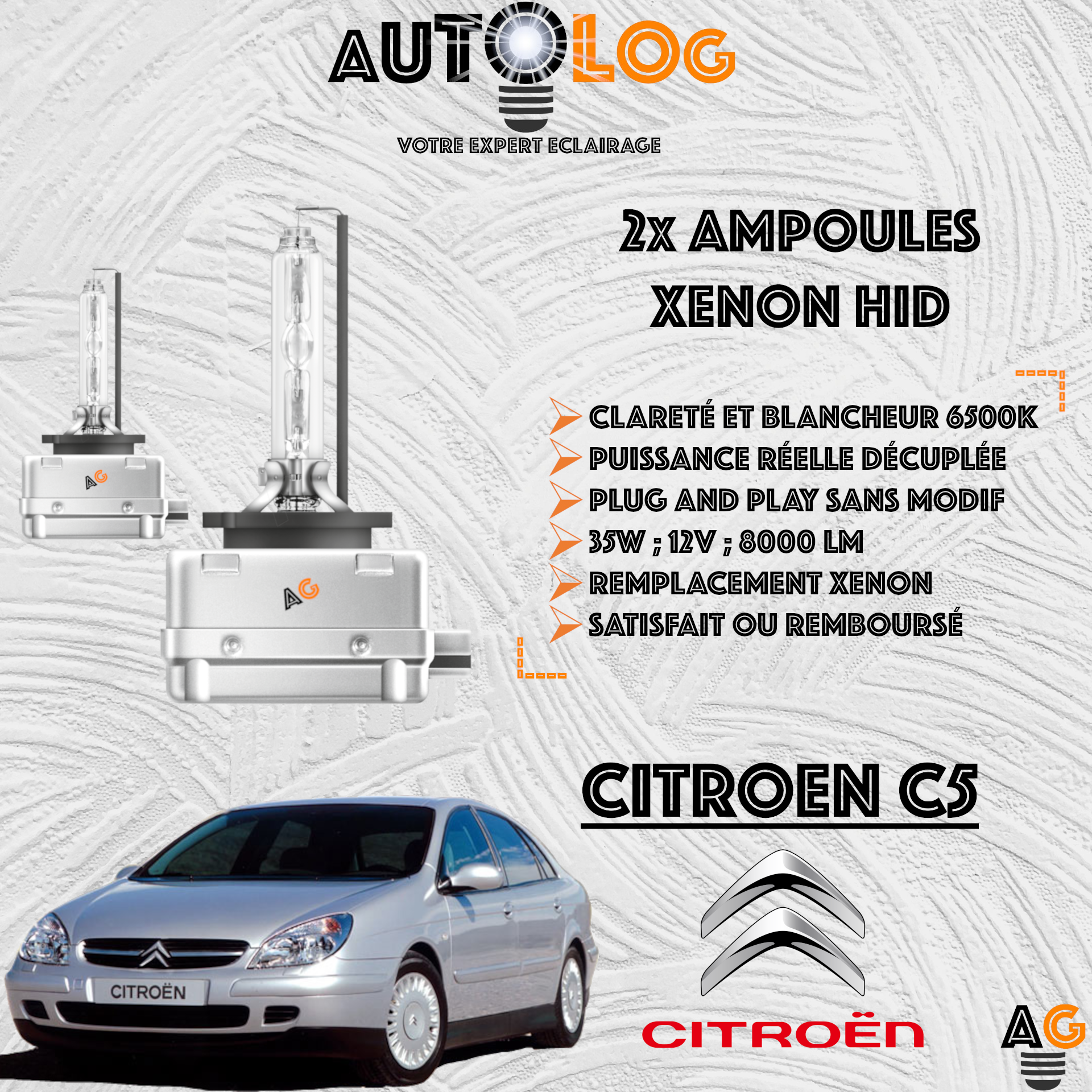 KIT AMPOULE HID XÉNON CITROEN C5