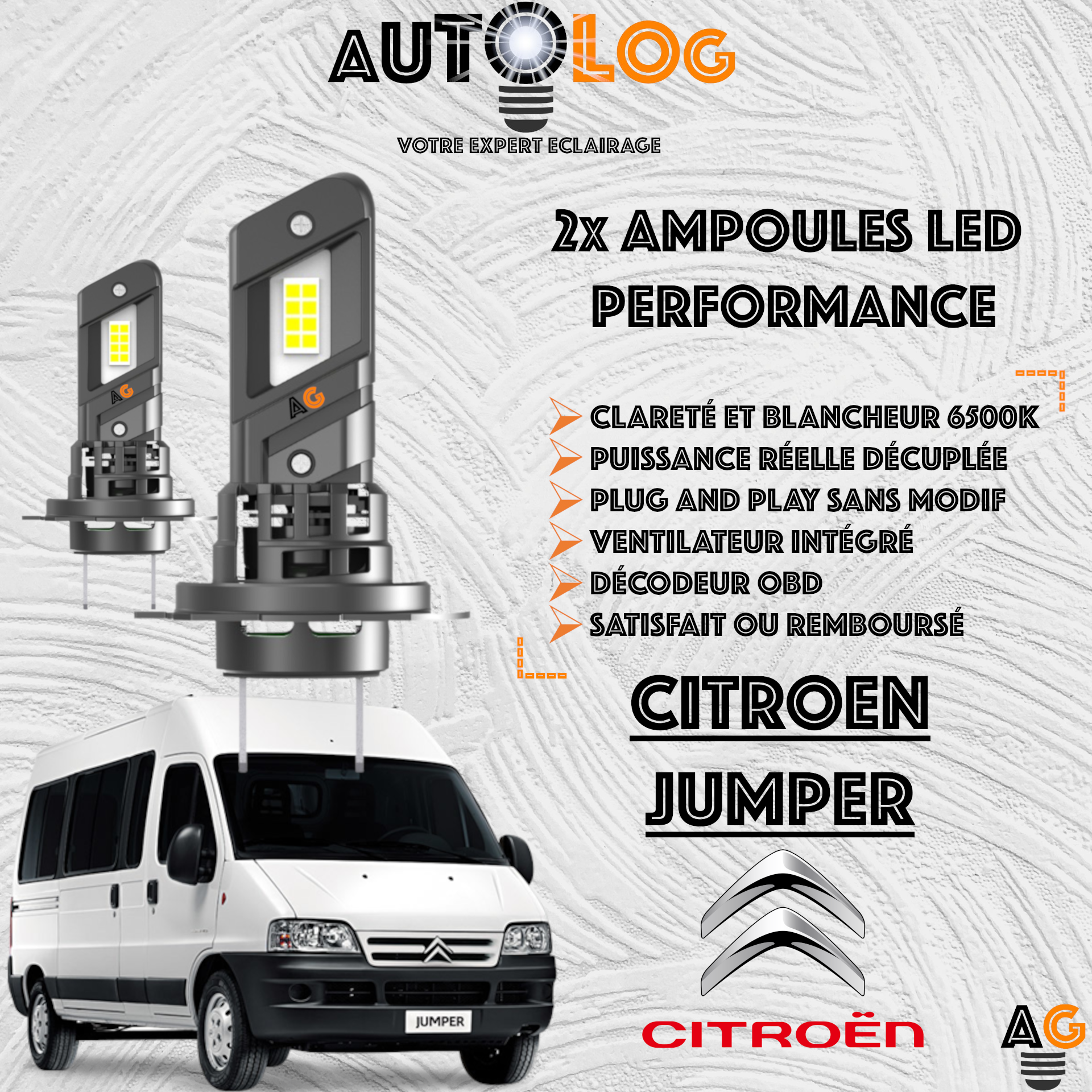KIT AMPOULE LED CITROEN JUMPER