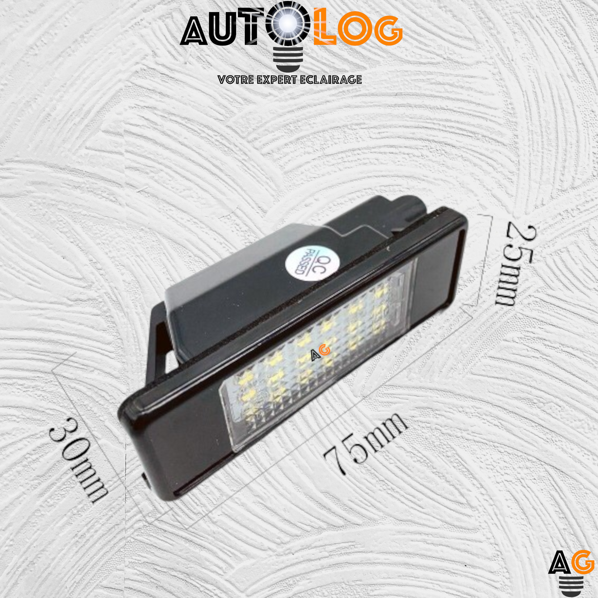 2x Feux de plaque d'immatriculation LED Peugeot 106