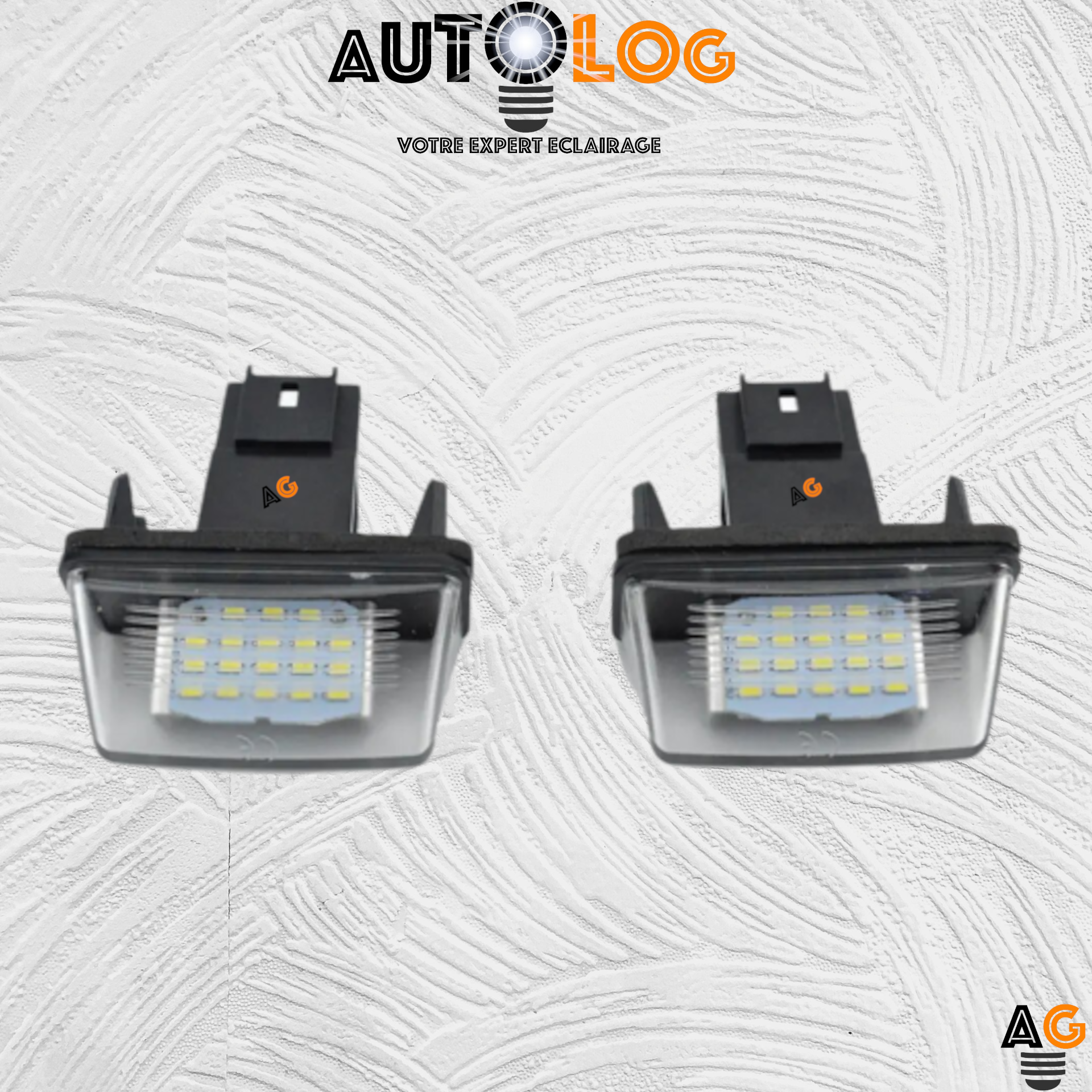 2x Feux de plaque d'immatriculation LED Peugeot 406