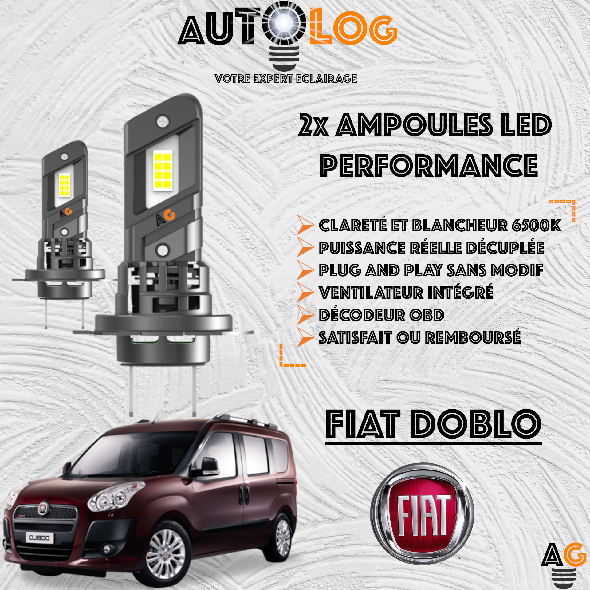 KIT AMPOULE LED FIAT DOBLO