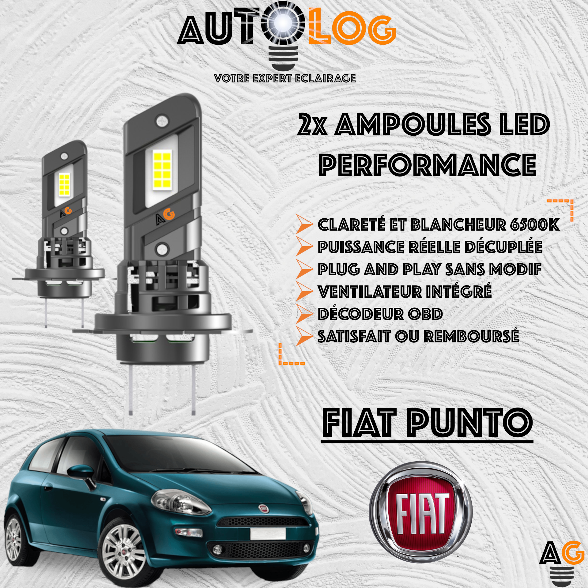 KIT AMPOULE LED FIAT PUNTO