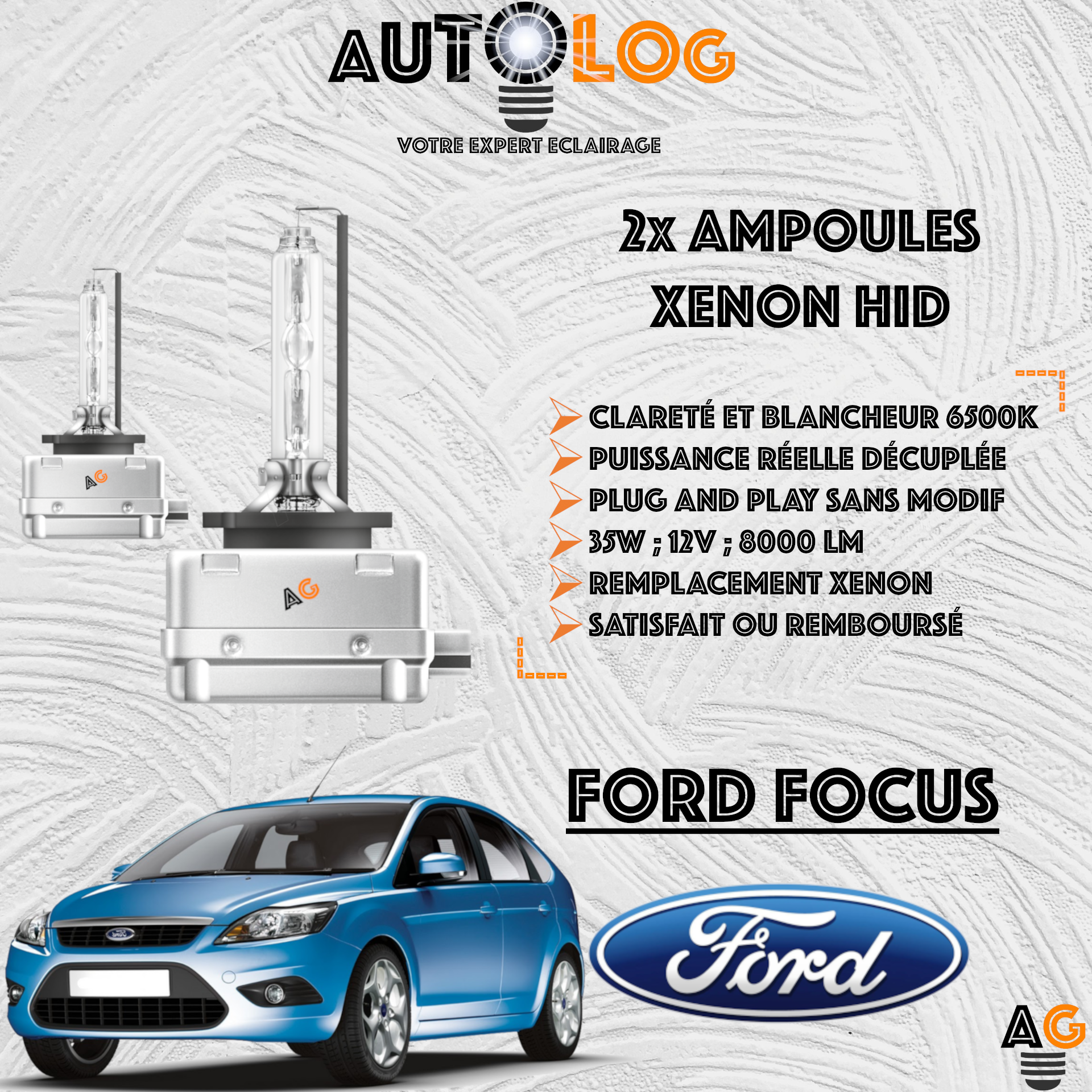 KIT AMPOULE HID XÉNON FORD FOCUS