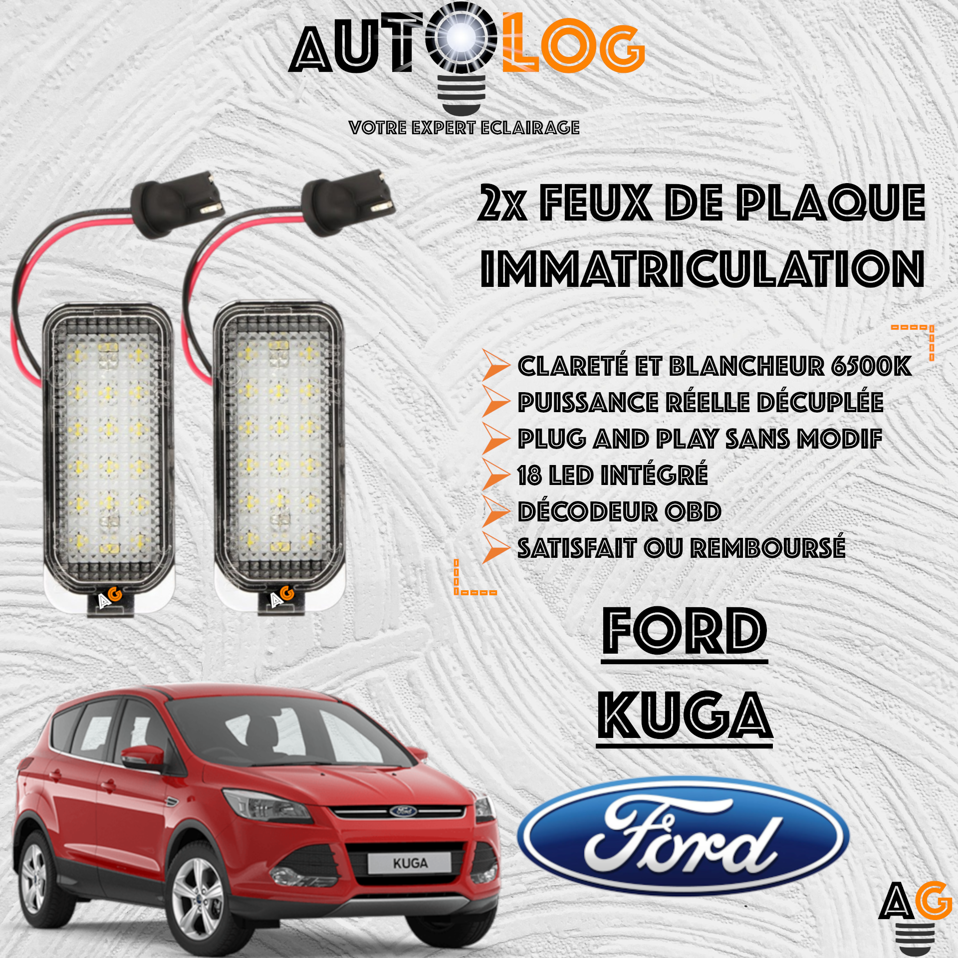Feux Plaque d'immatriculation LED FORD KUGA
