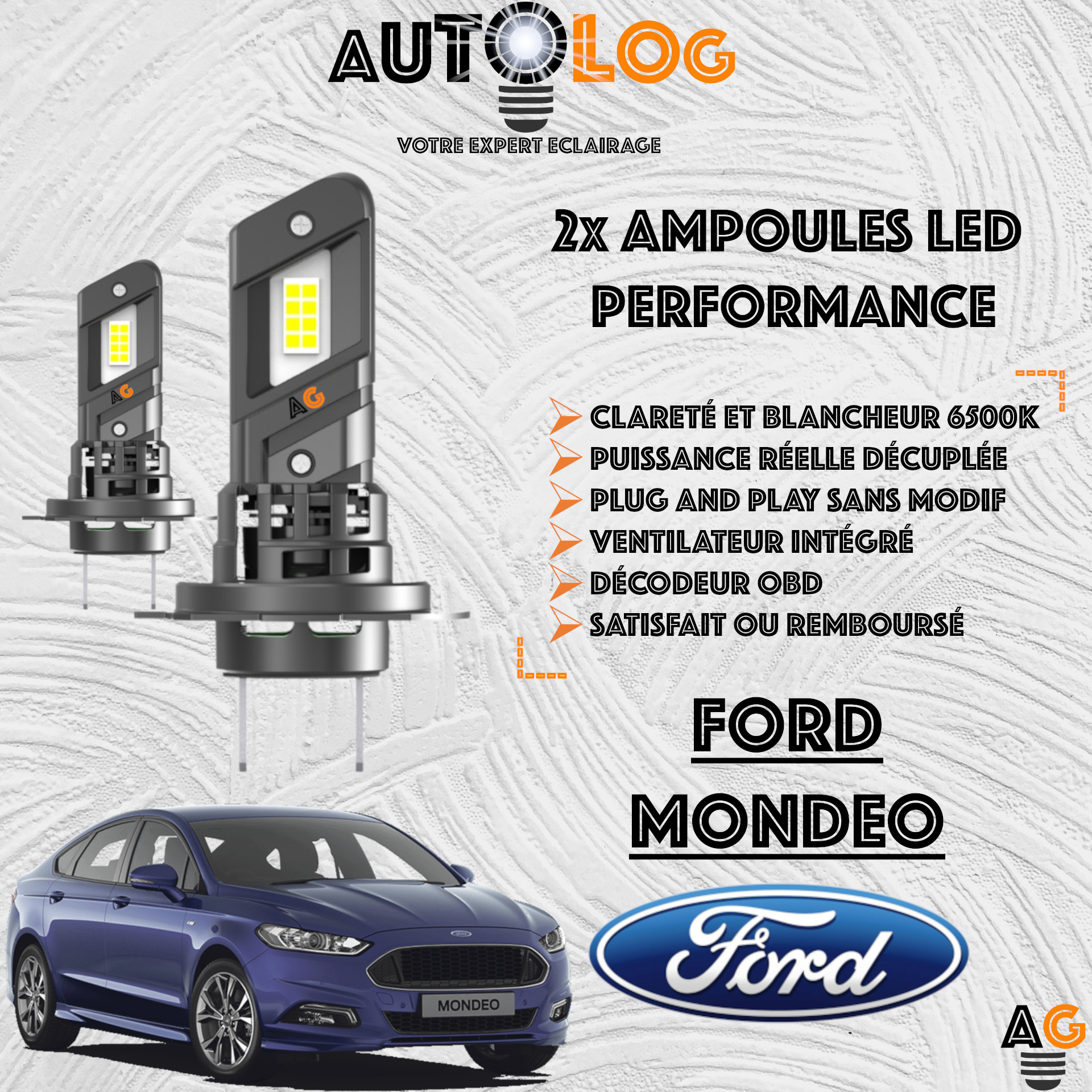KIT AMPOULE LED FORD MONDEO