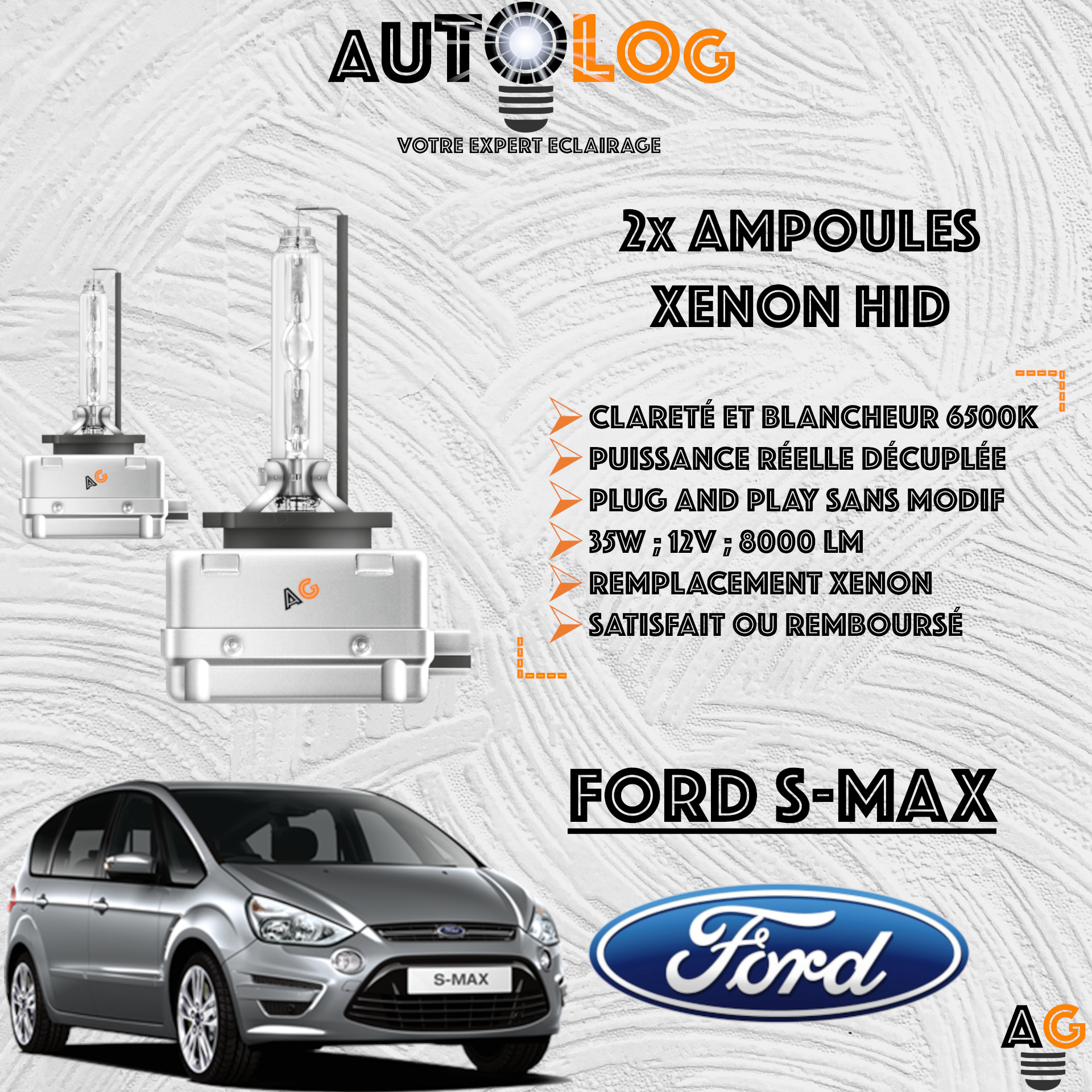 KIT AMPOULE HID XÉNON FORD S-MAX