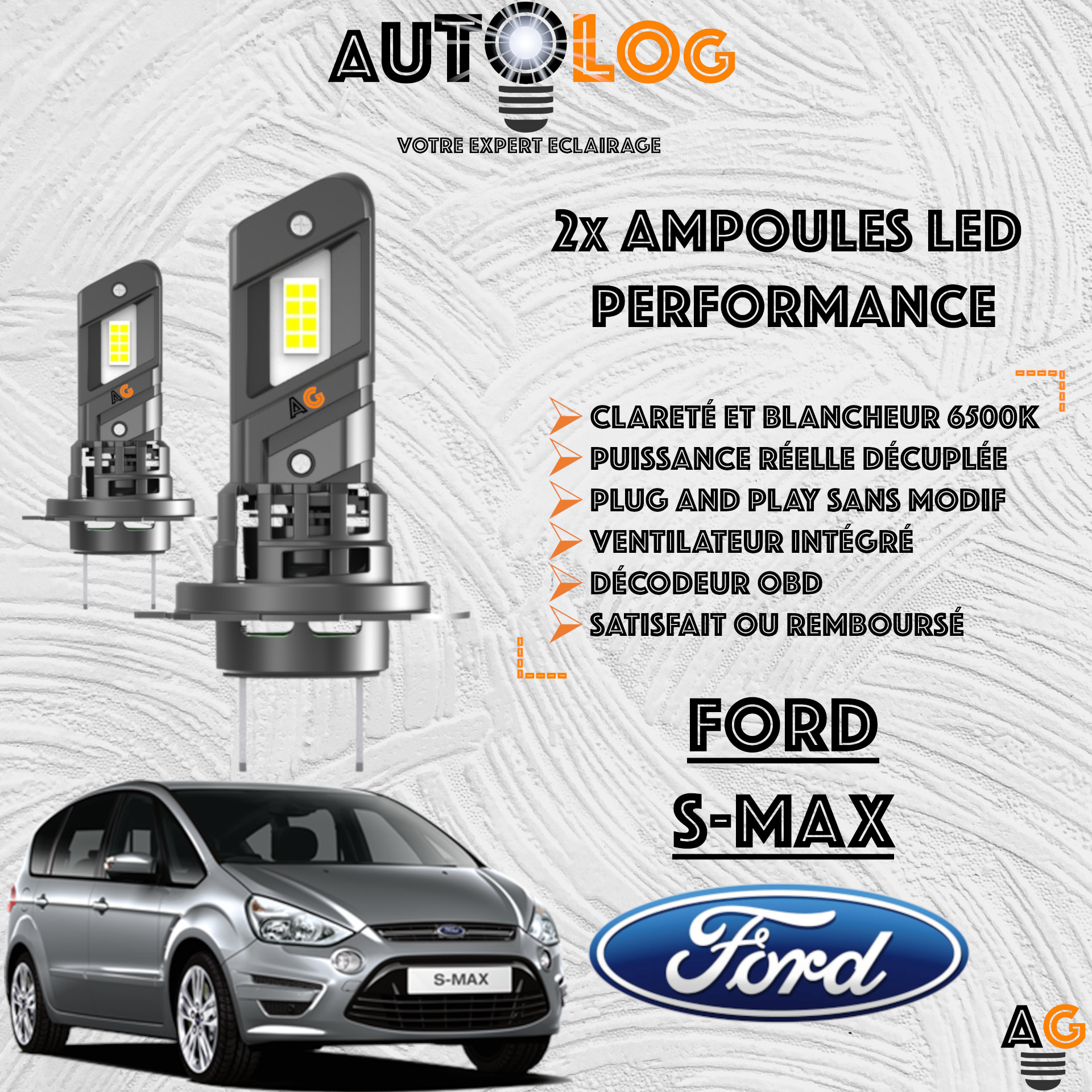 KIT AMPOULE LED FORD S-MAX